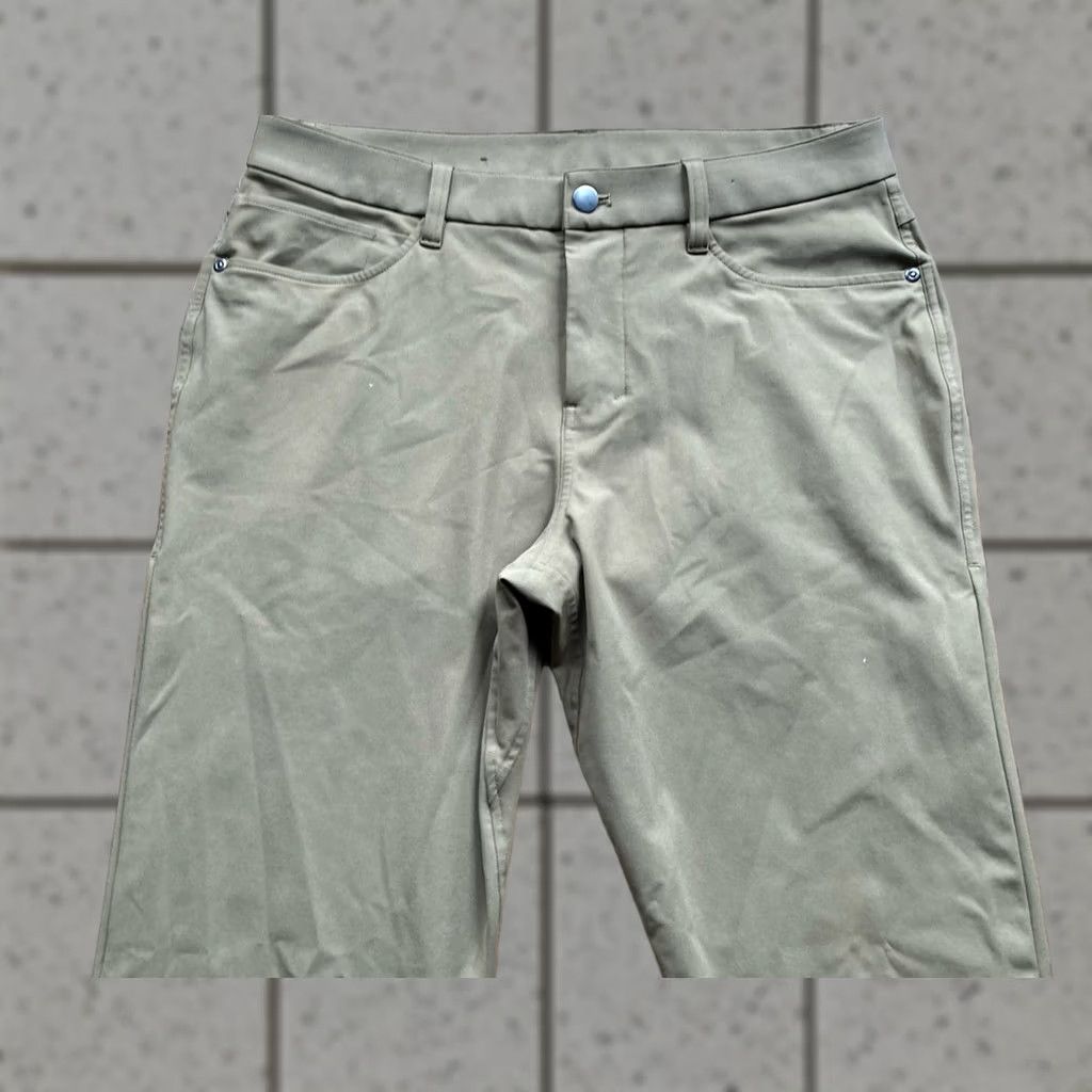 Lululemon Lululemon ABC Slim Fit 5-Pocket Pants Mens 31x31 Beige Chino Straight 5-Pocket Logo Zipper Flat Front Classic Regular Size US 31 - 1 Thumbnail