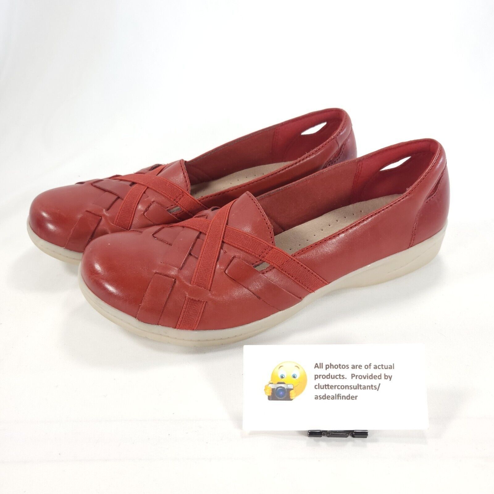 Clarks Collection by Clarks Leather Flat Womens Size 9 61068055 Red Grailed