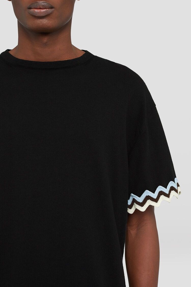Jil Sander o1w1db10825 Crew-Neck T-Shirt in Black Size US L / EU 52-54 / 3 - 7 Thumbnail