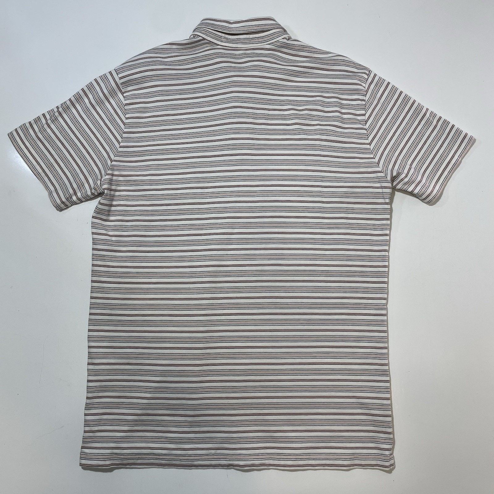 Marine Layer Marine Layer California Polo Shirt M/L Beige Stripe Cotton Size US L / EU 52-54 / 3 - 8 Thumbnail