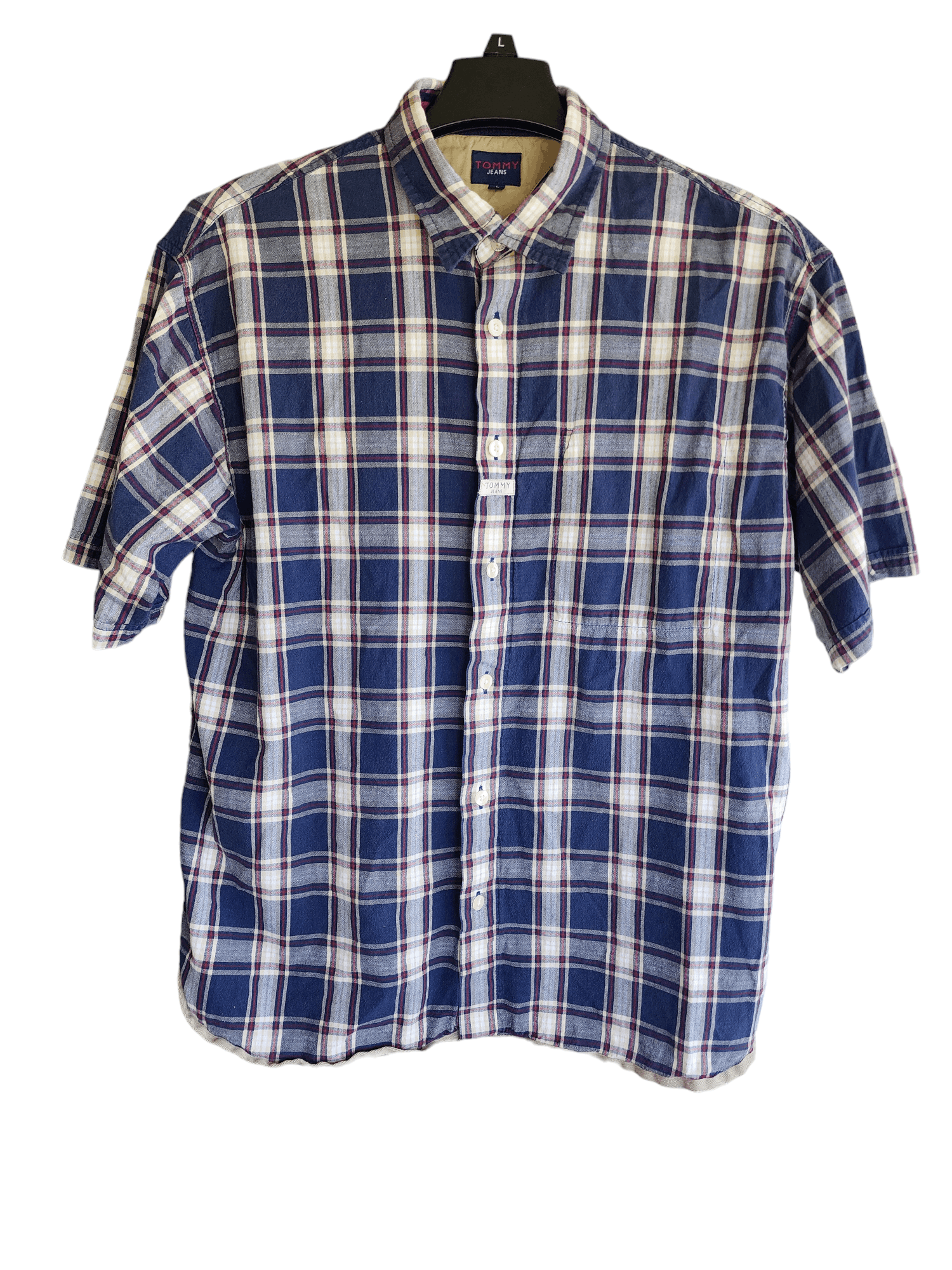 Tommy Jeans Vintage 90s Tommy Jeans Plaid Shirt Size US L / EU 52-54 / 3 - 2 Thumbnail