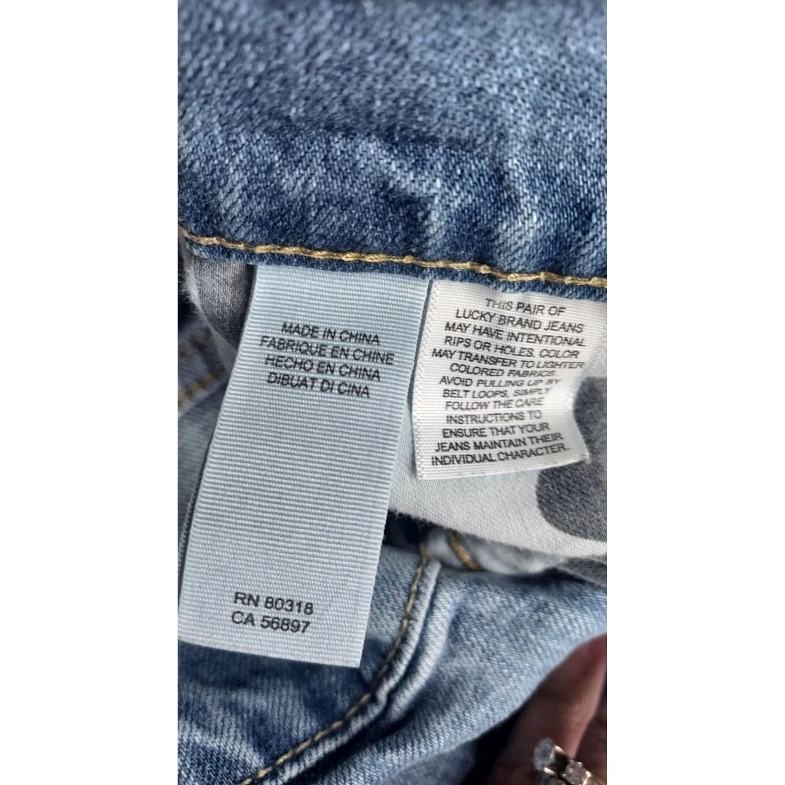 Lucky Brand Lucky Brand Brooke Skinny Jeans Women Size 8 29 Blue Denim Jeans Women Regular Skinny 5-Pocket Stretch Button Zip MId Rise Light Wash Cotton Denim Size 30" / US 8 / IT 44 - 7 Thumbnail