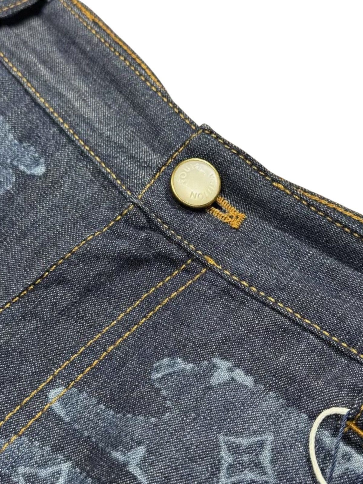 Louis Vuitton Louis Vuitton 36 Clouds Monogram Denim Shorts Size US 36 / EU 52 - 3 Thumbnail