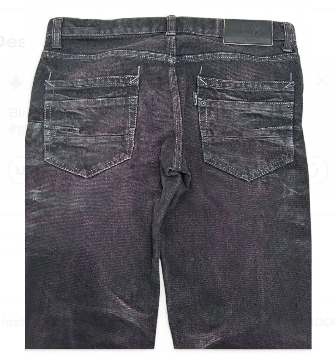 Japanese Brand × Tornado Mart Tornado Mart Purple Flared Denim Jeans Size US 33 - 3 Thumbnail
