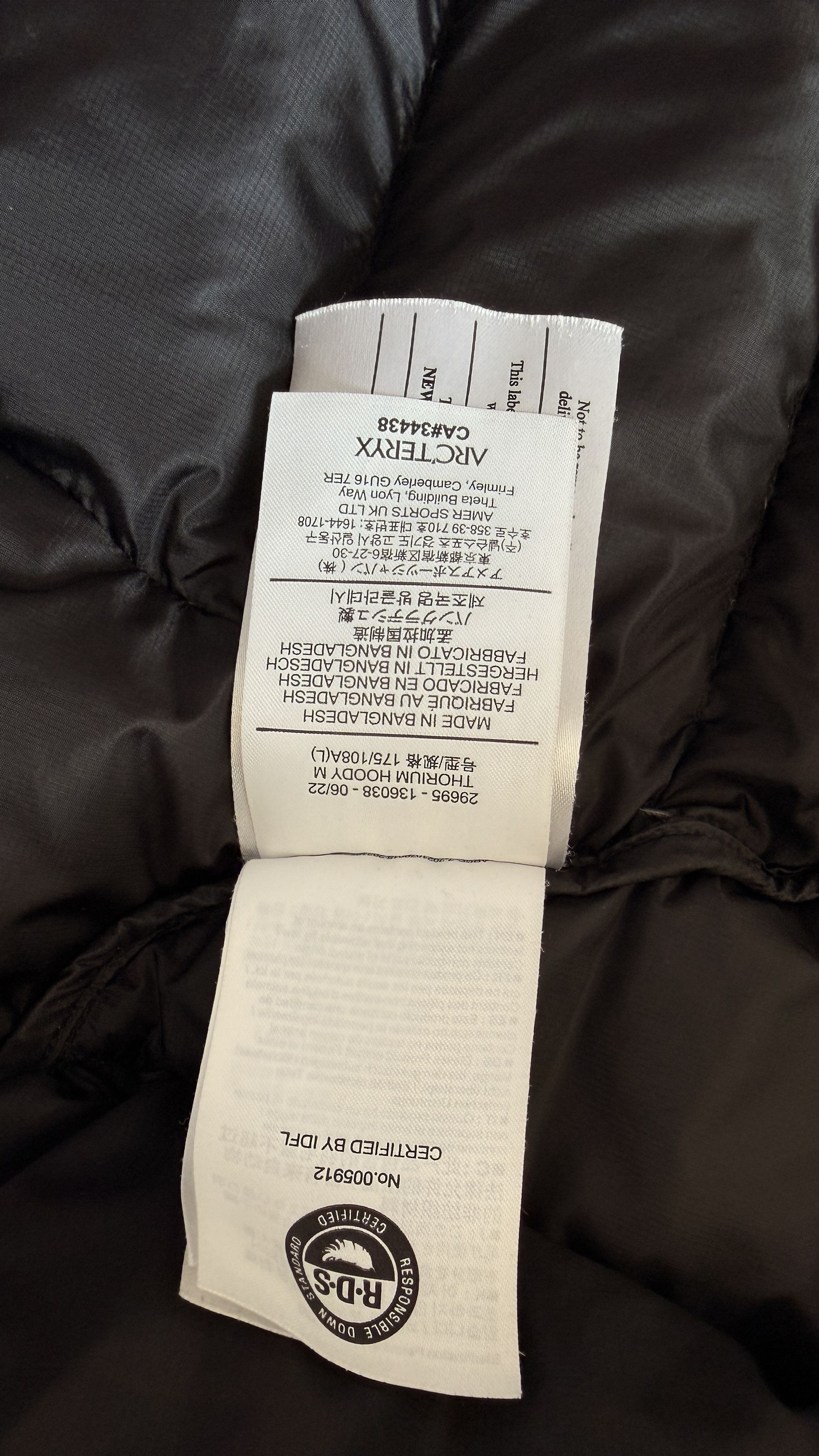 Arc'teryx Arcteryx Men’s Thorium Hoody Jacket Large Black Size US L / EU 52-54 / 3 - 5 Thumbnail