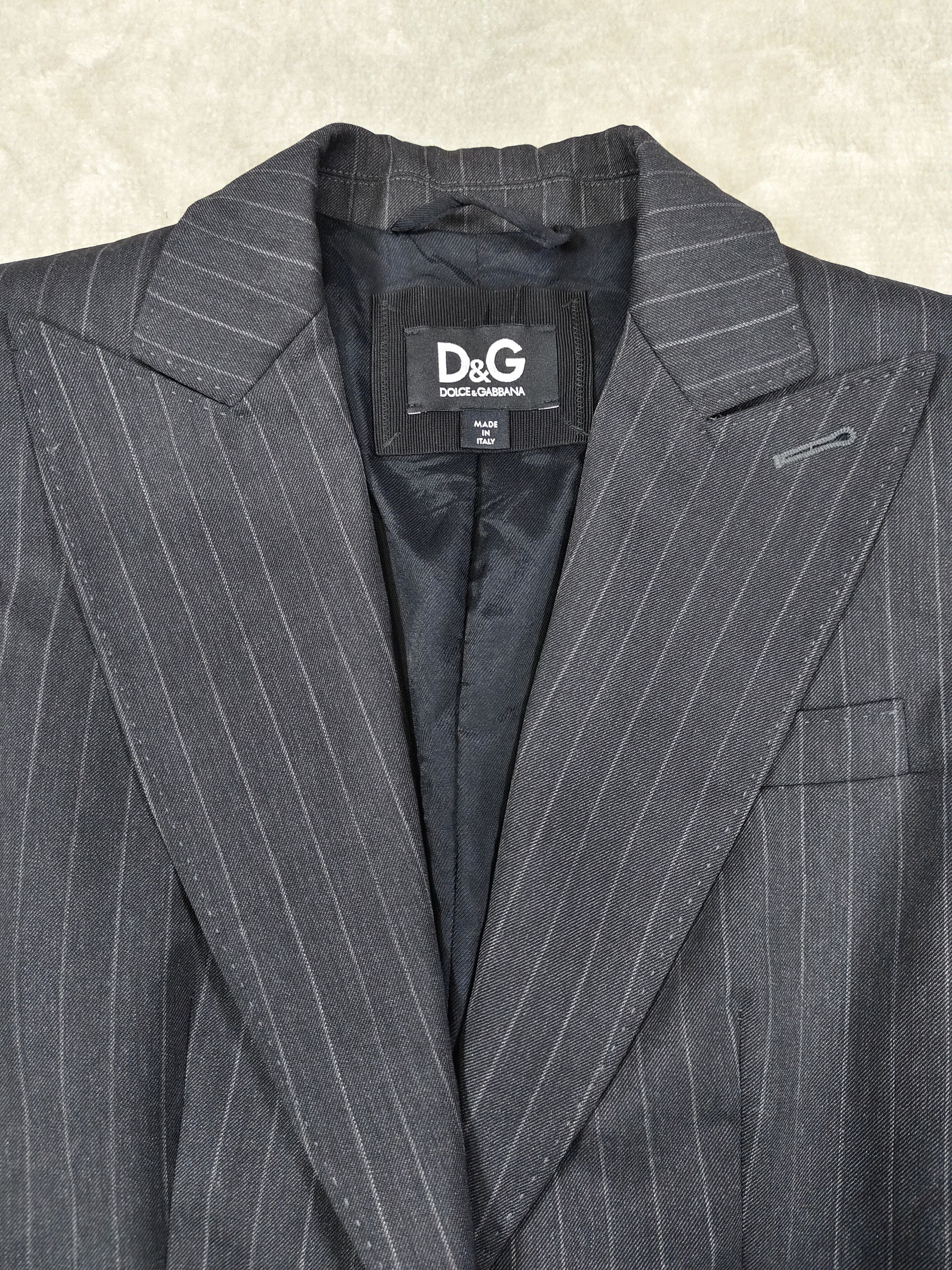 Dolce & Gabbana 00s Dolce Gabbana- Sharp Tailoring Pinstripe Slim Blazer Set Size M / US 6-8 / IT 42-44 - 3 Thumbnail