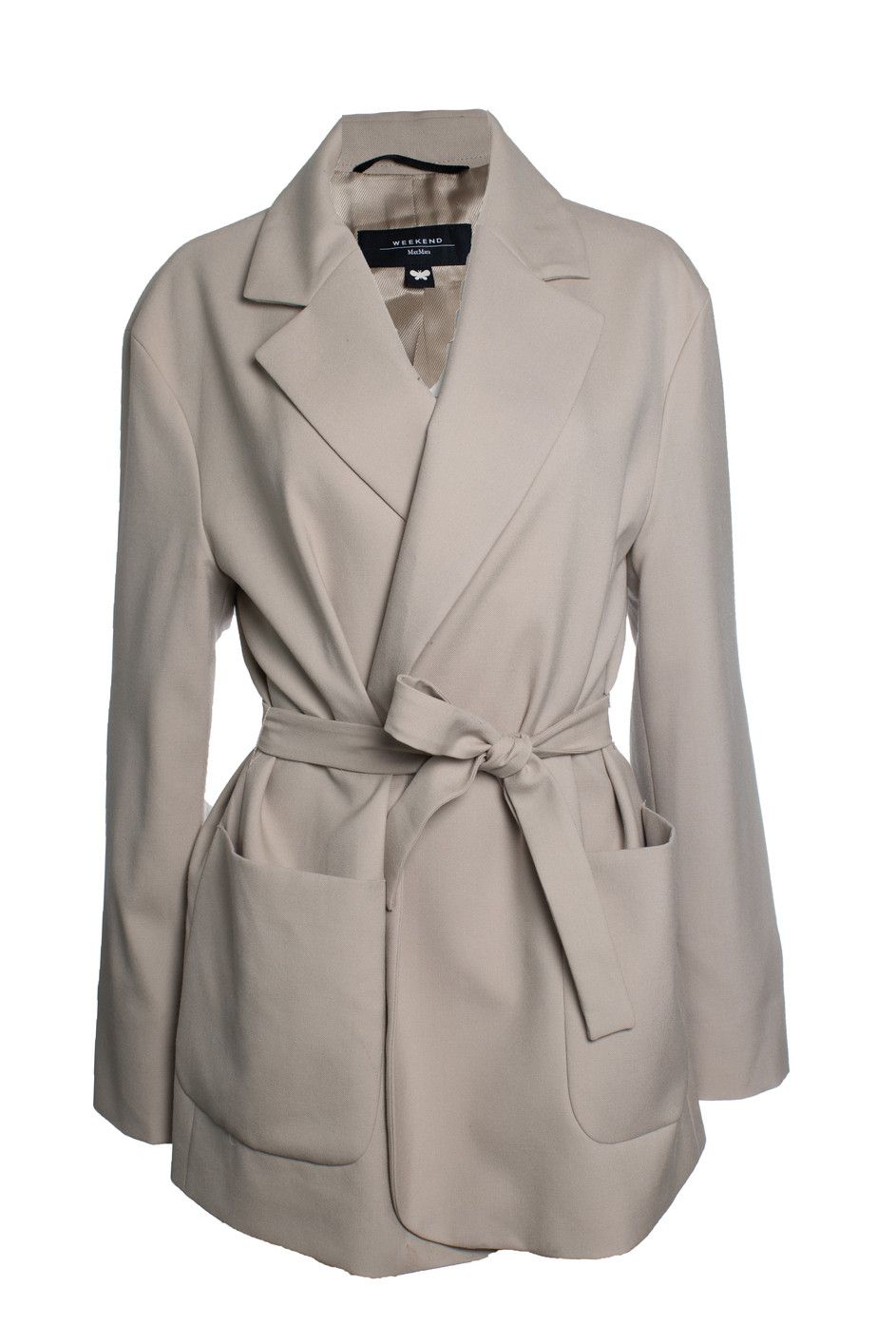 Weekend Max Mara beige oversized belted blazer
