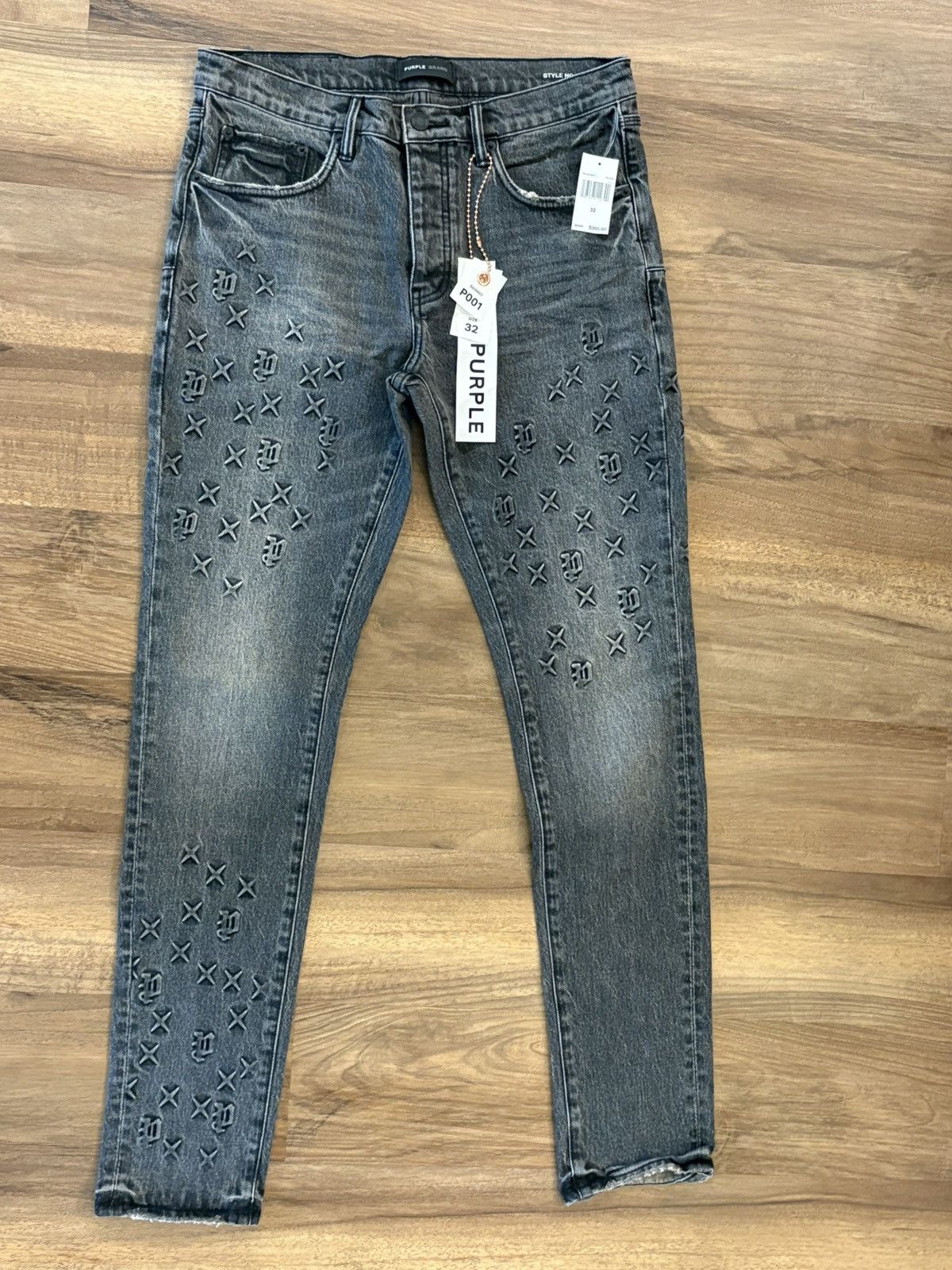 Dark grey monogram jeans brand new size 32
