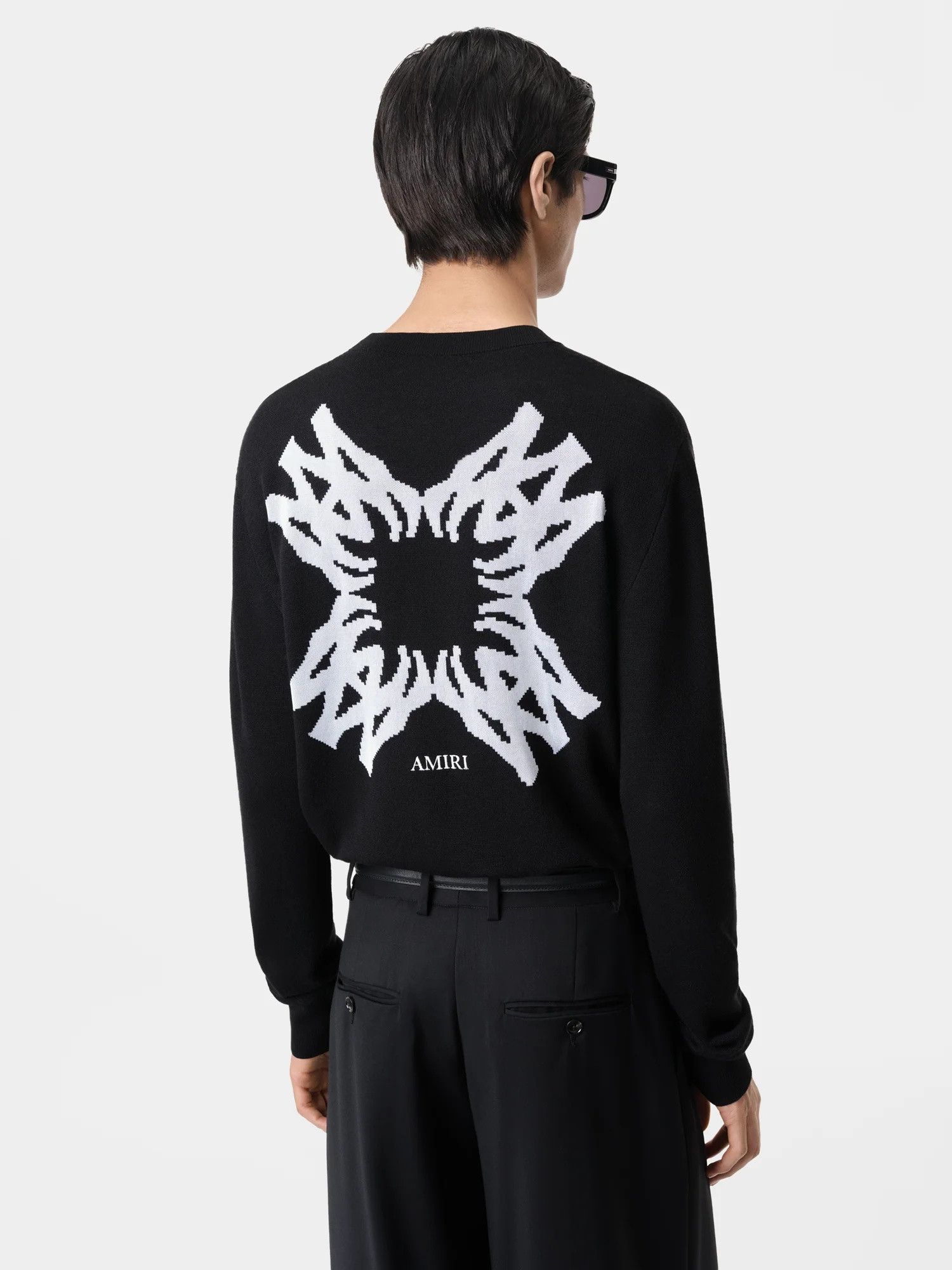 Amiri o1orln1125 MA Quad Crewneck Sweater in Black Size US M / EU 48-50 / 2 - 4 Thumbnail