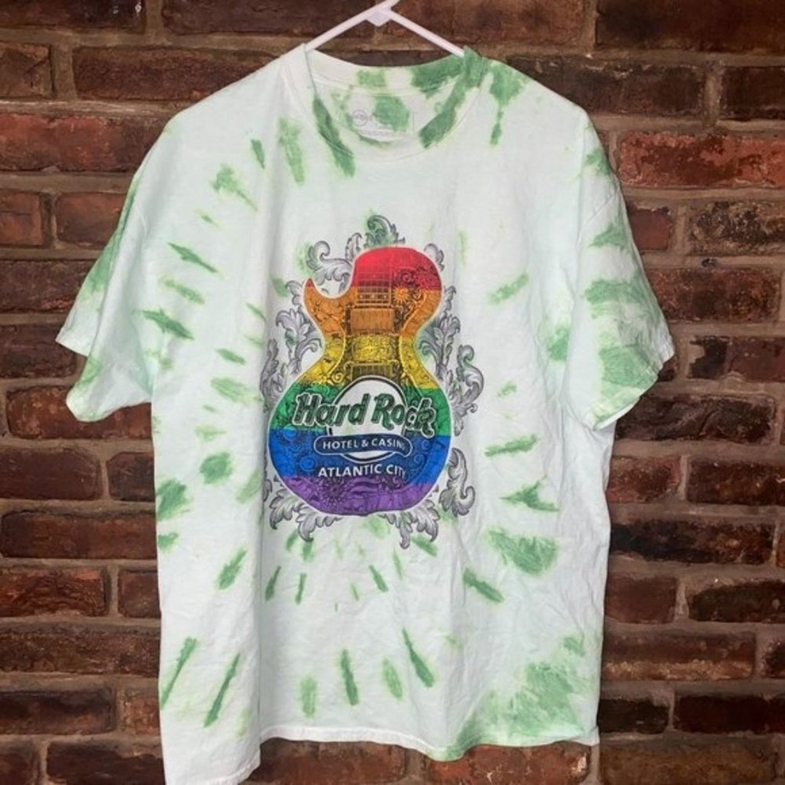 Hard Rock Cafe Hard Rock Custom Green Tie Dye Graphic T-Shirt XL Size US XL / EU 56 / 4 - 1 Thumbnail