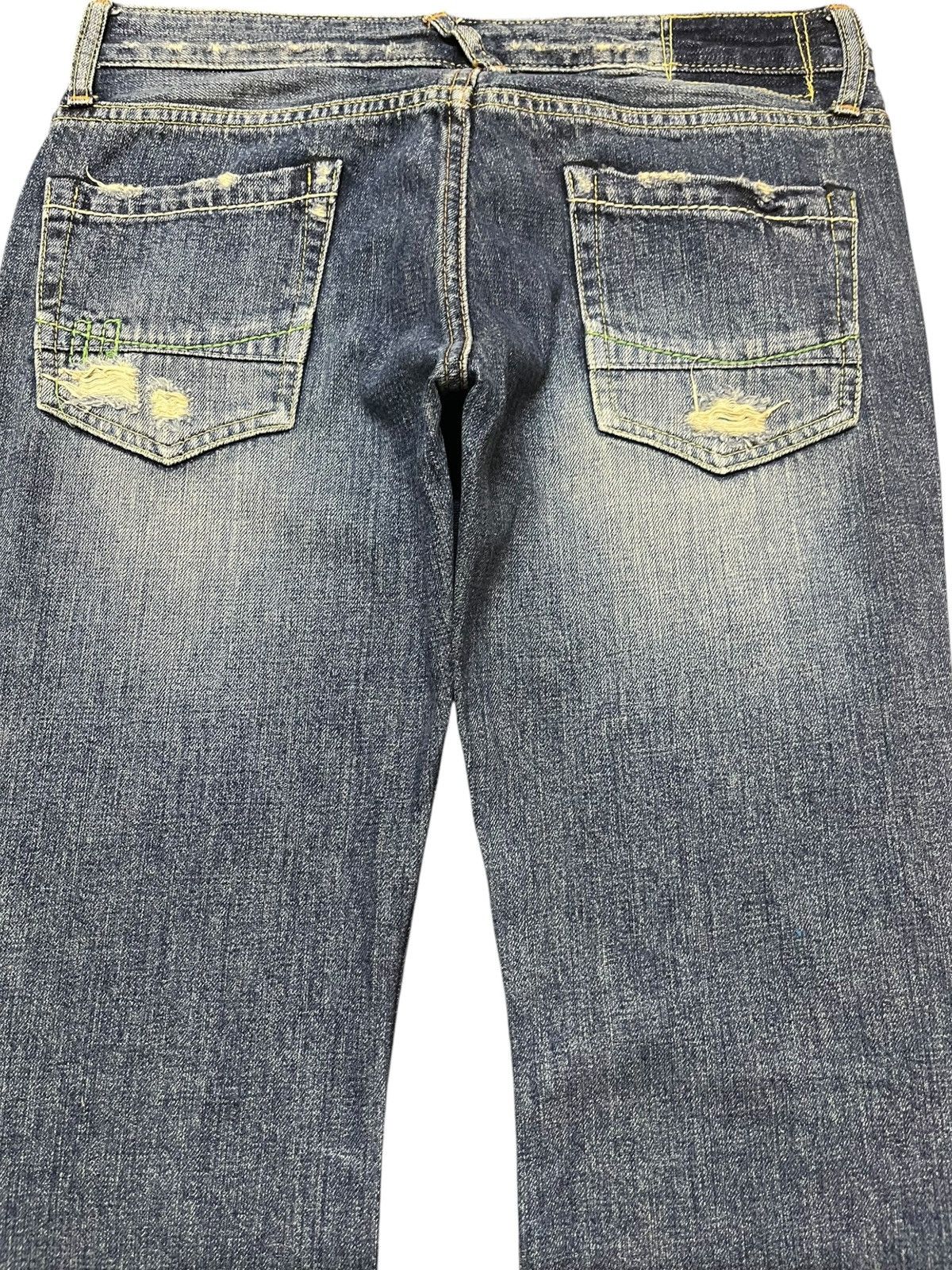 Japanese Brand Vintage Love Cuetieen Flare Grunge Distressed Denim Size US 30 / EU 46 - 7 Thumbnail