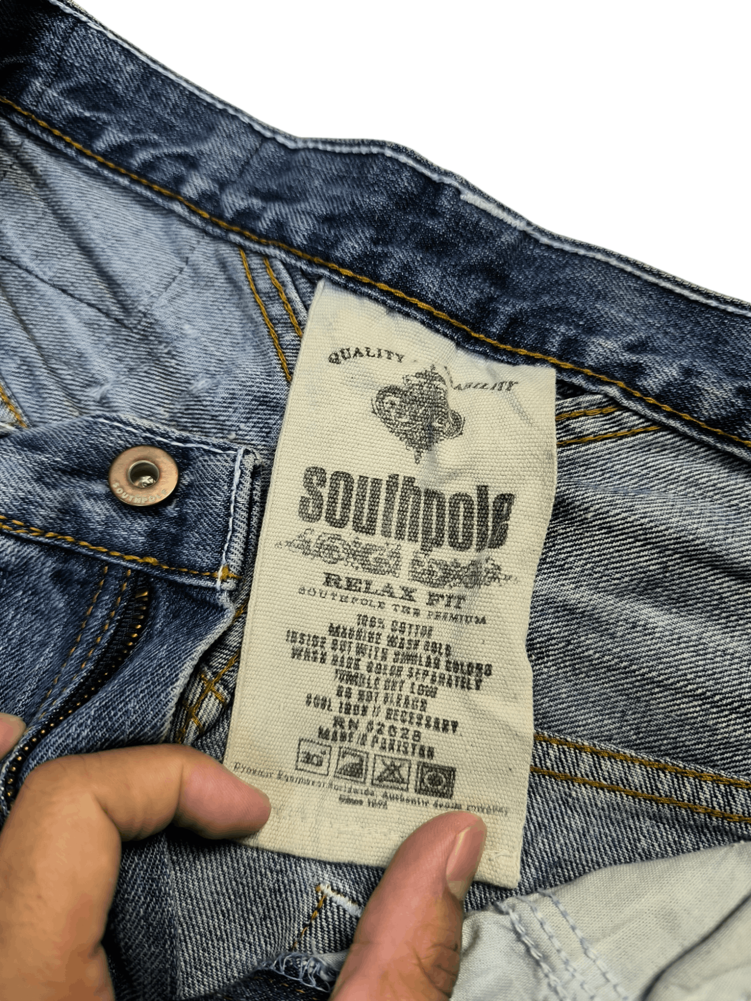 Le Grande Bleu (L.G.B.) × Southpole × Vintage SOUTHPOLE RELAXED BOOTCUT VTG LIKE IF SIX WAS NINE JEANS Size US 30 / EU 46 - 5 Thumbnail