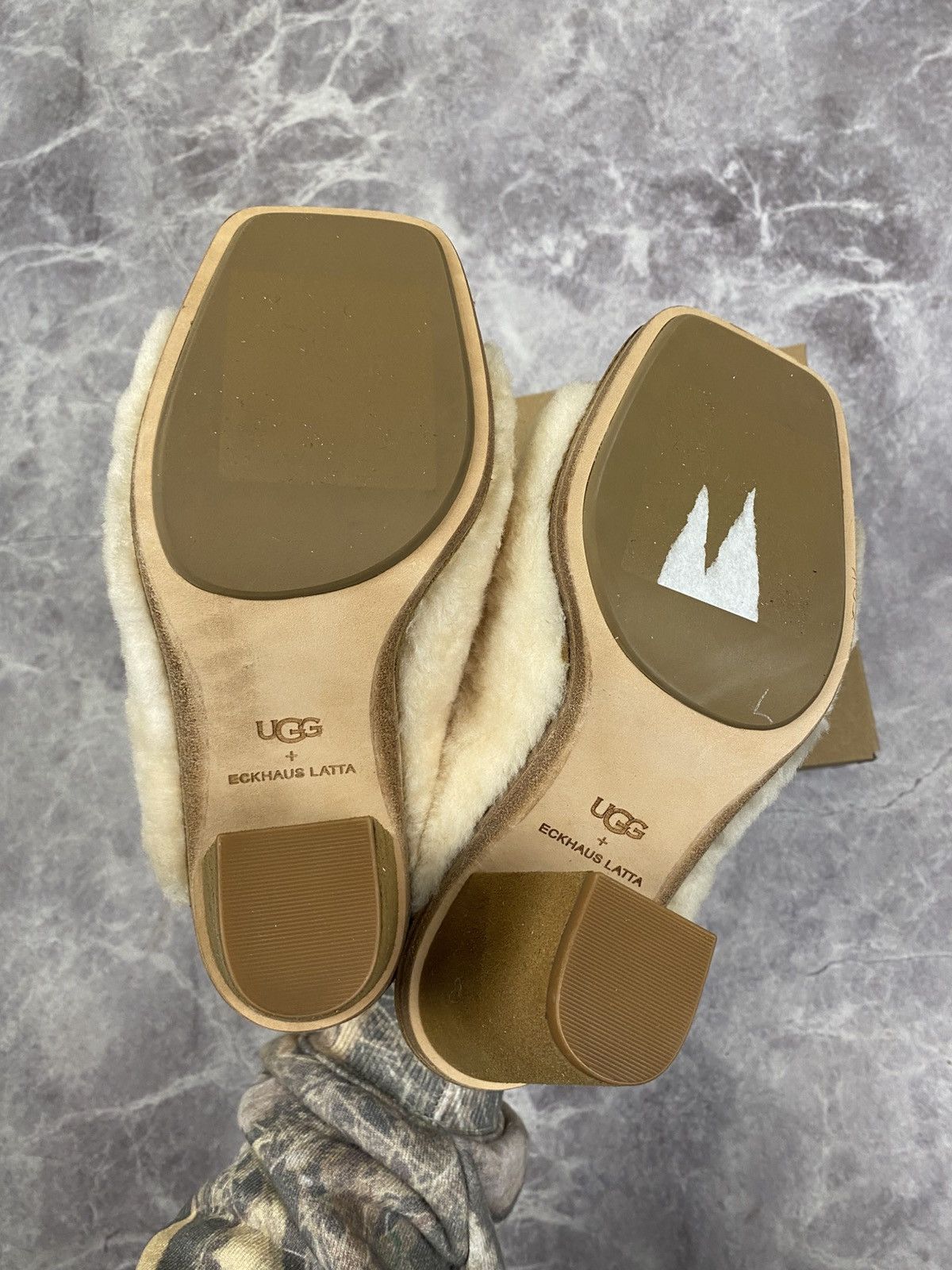 Eckhaus Latta Ugg x Eckhaus Latta Sheepskin Fur Open Toe Heel Mules Size US 7 / IT 37 - 7 Thumbnail