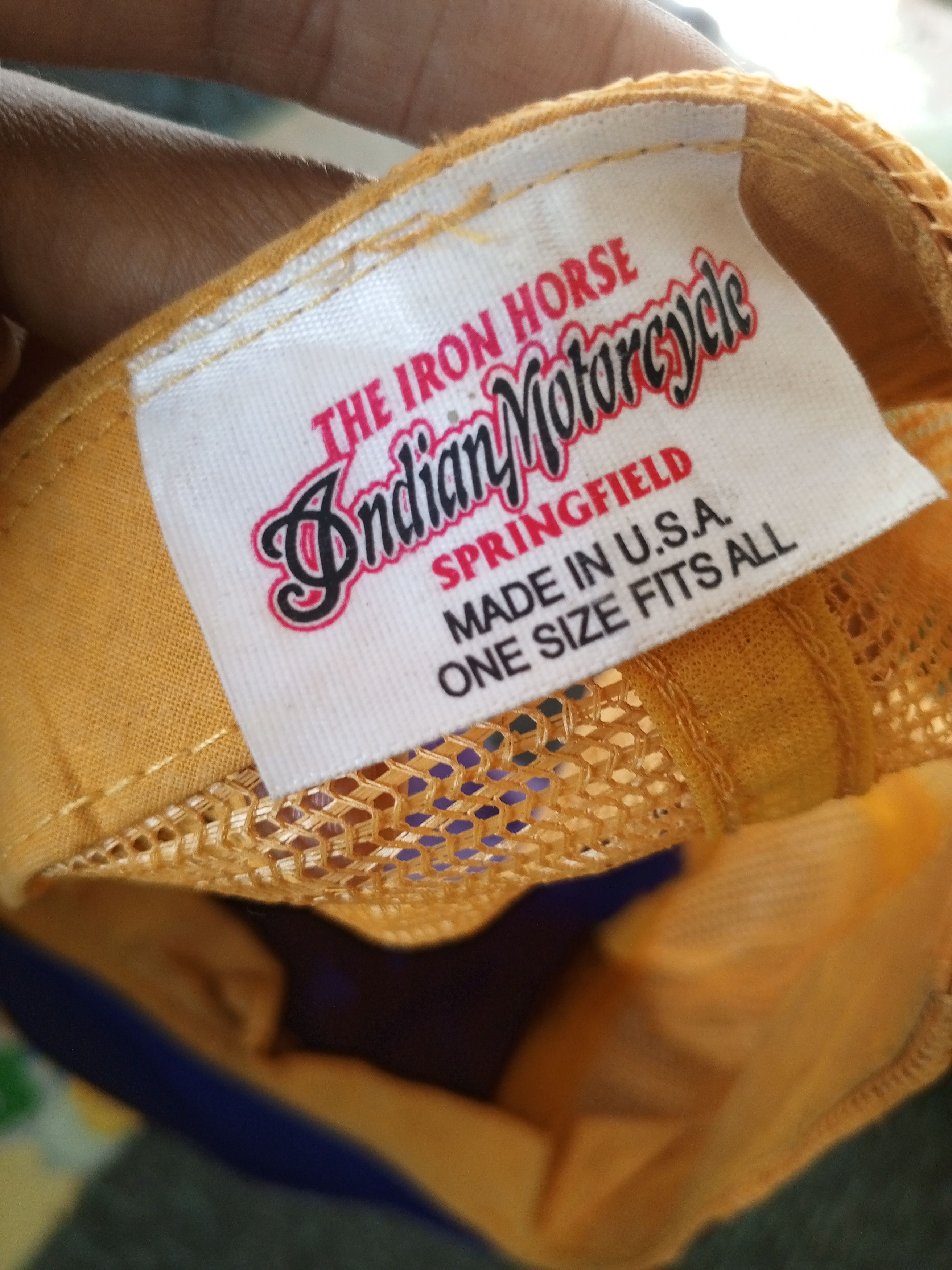 Indian Motorcycle 90s Indian Motorcycle five panels mesh cap MADE IN USA Size ONE SIZE - 12 Thumbnail