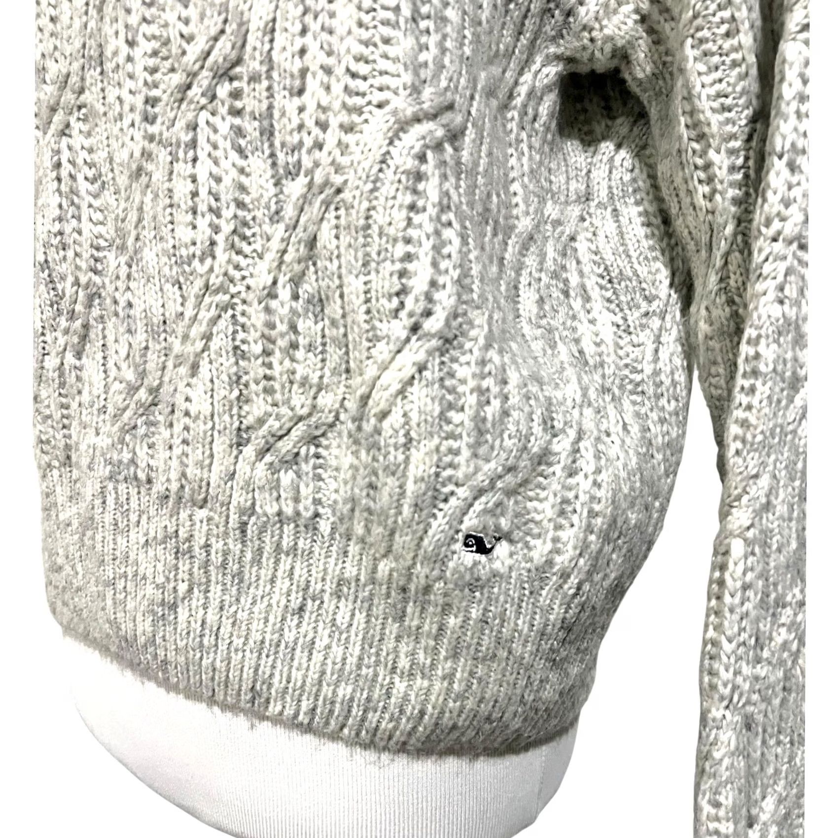 Vineyard Vines Vineyard Vines Women’s Sweater Cable Knit Turtleneck Light Gray Sz Small Pullover Crew Neck Long Sleeve Knit Style: Cable-Knit Adult Womens Ladies? Size S / US 4 / IT 40 - 4 Thumbnail