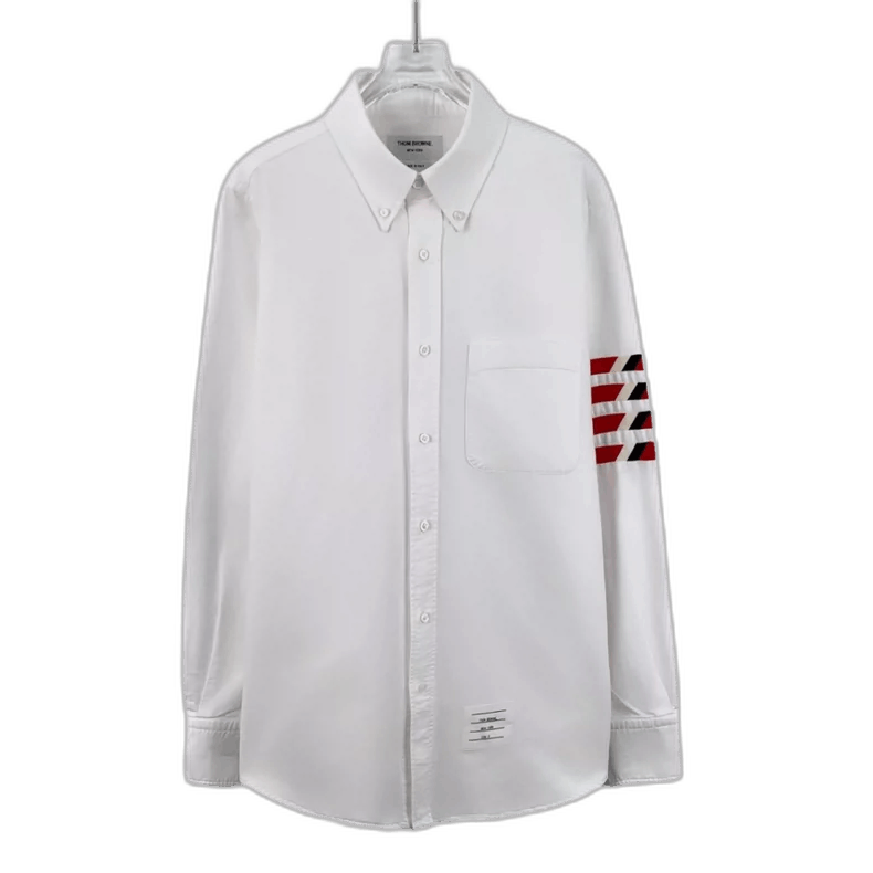 Thom Browne Thom Browne White Classic Long Sleeve Shirt Size US L / EU 52-54 / 3 - 1 Thumbnail