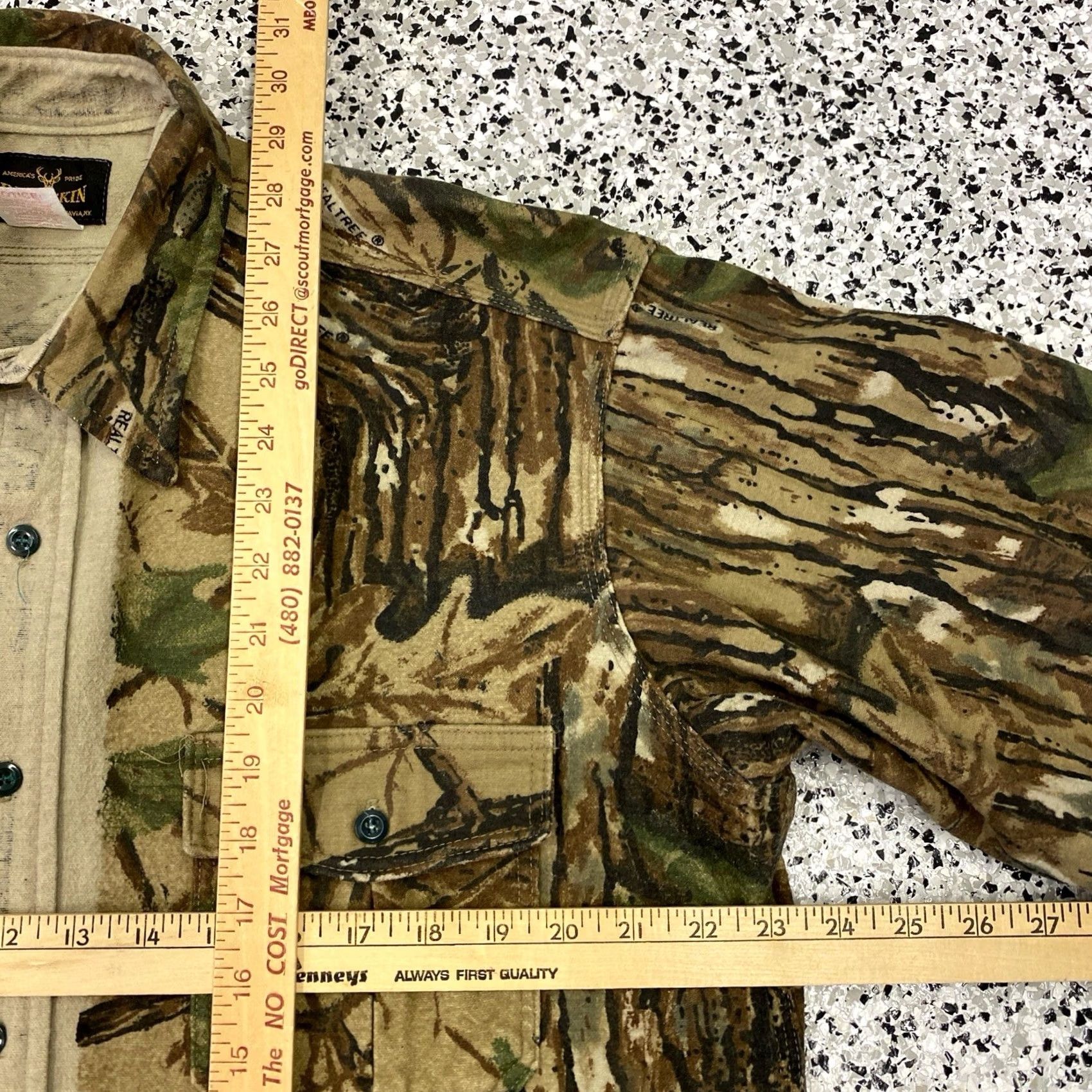 Realtree VINTAGE 90s Deerskin Shirt Mens Large Camouflage Realtree Chamois Cotton Flannel Hunting USA Shirt Size US L / EU 52-54 / 3 - 2 Thumbnail
