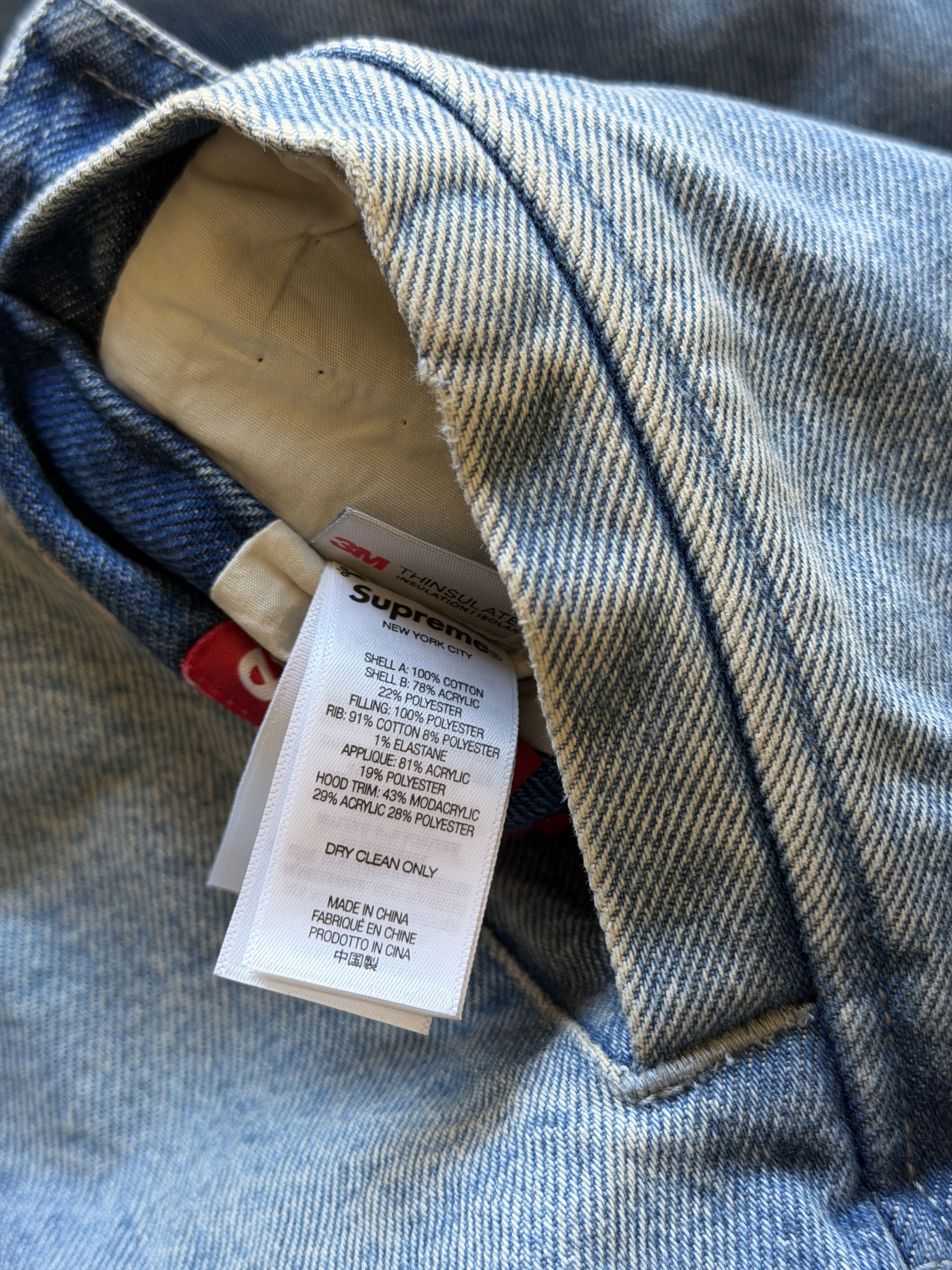 Supreme Supreme Faux Fur Reversible Hooded Work Jacket in Denim Size US XL / EU 56 / 4 - 14 Thumbnail