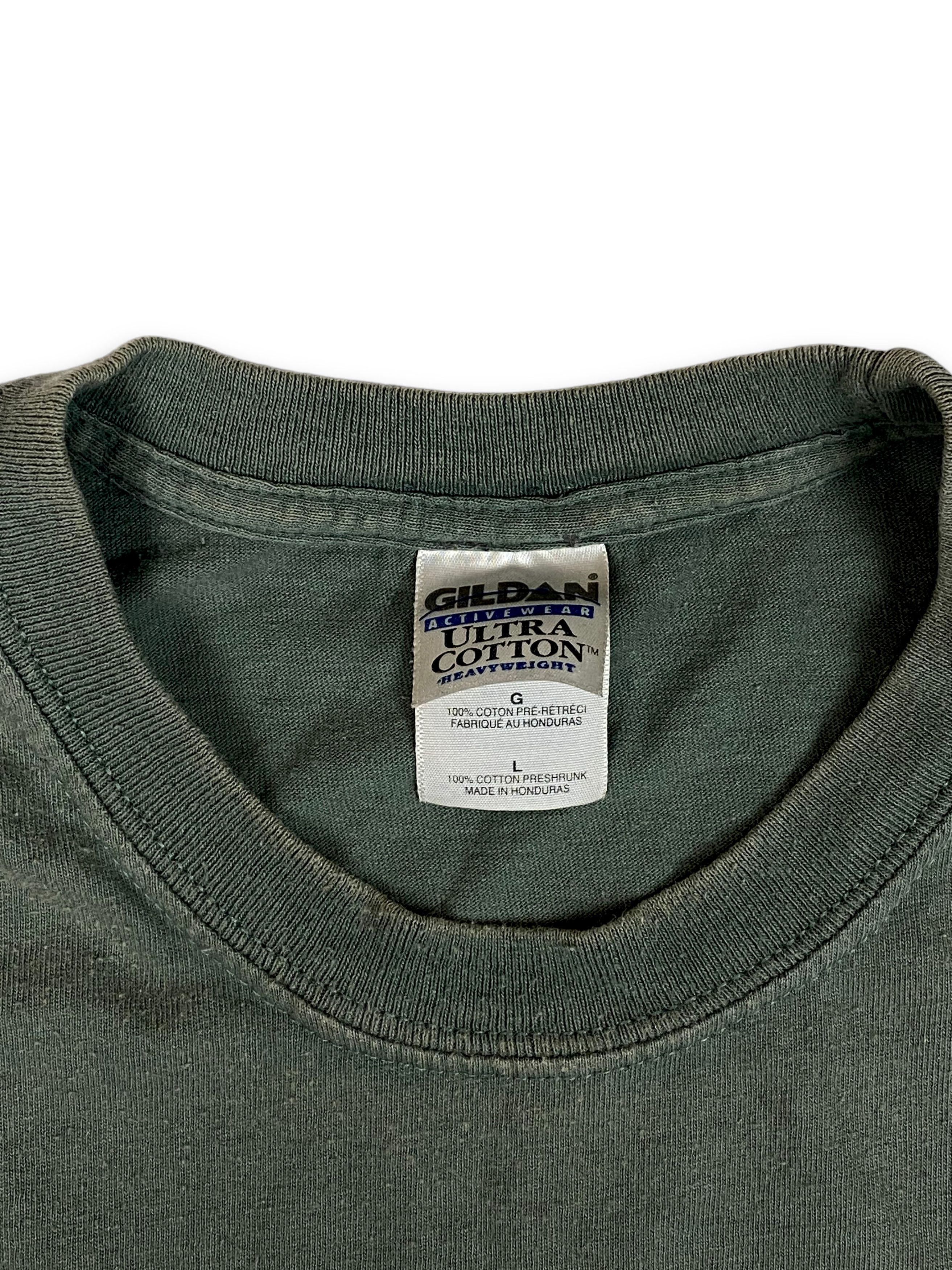 Vintage Vintage GILDAN Green Faded Snap On Pontiac Tee Y2k M635 Size US L / EU 52-54 / 3 - 5 Thumbnail
