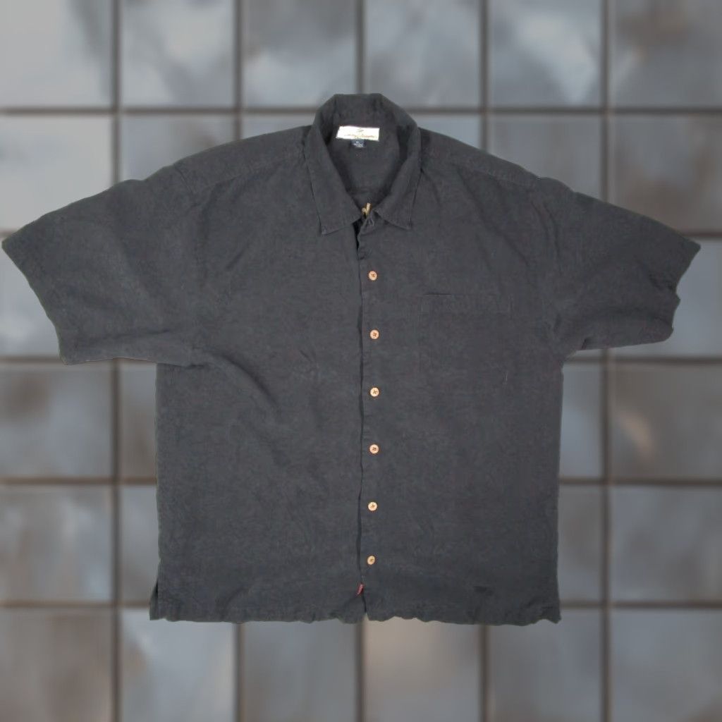 Tommy Bahama Vintage Tommy Bahama Shirt Mens XL Black Silk Button Up Chairman of Board Big Daddy Size US XL / EU 56 / 4 - 1 Thumbnail