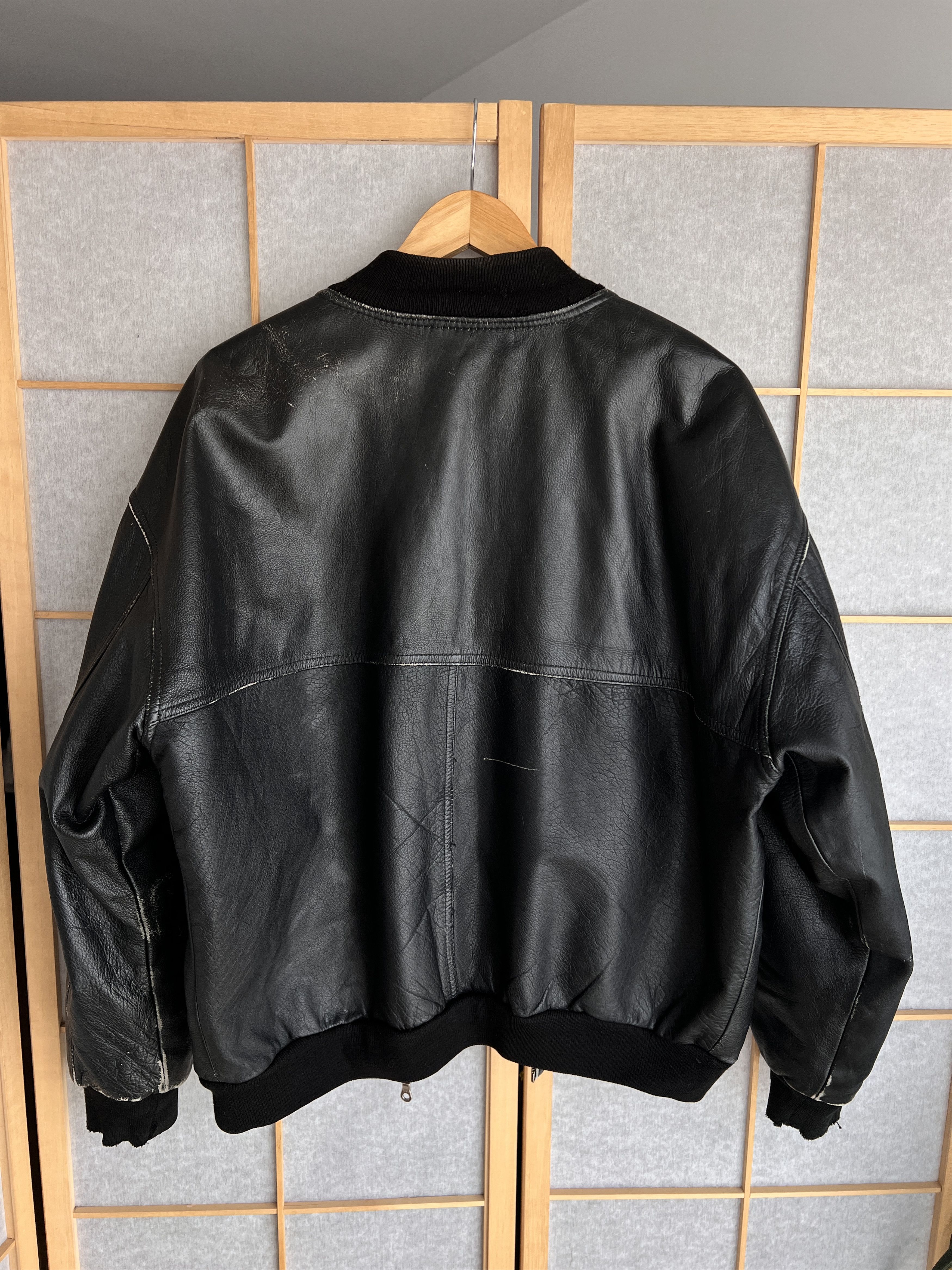 Puma PUMA KING rare vintage 1985 boxy bomber leather jacket baggy Size US L / EU 52-54 / 3 - 19 Thumbnail