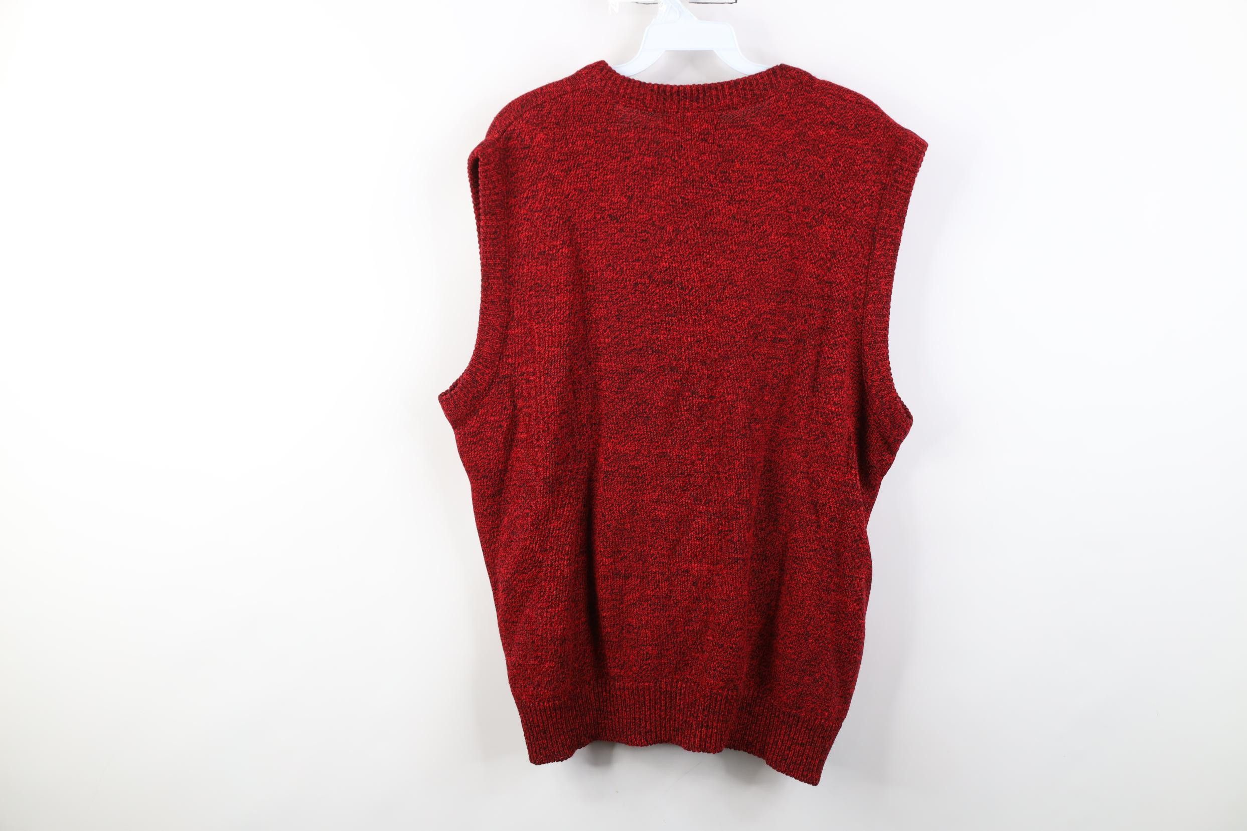 Vintage Vintage 90s Streetwear V-Neck Sweater Vest Heather Red USA Size US L / EU 52-54 / 3 - 6 Thumbnail
