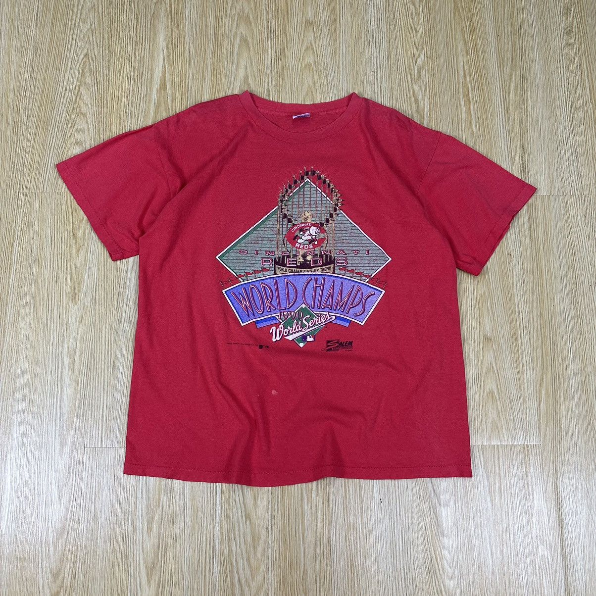 Salem Sportswear Vtg 1990 Salem Sportswear MLB Cininnati Reds Champion A884 Size US XL / EU 56 / 4 - 1 Thumbnail