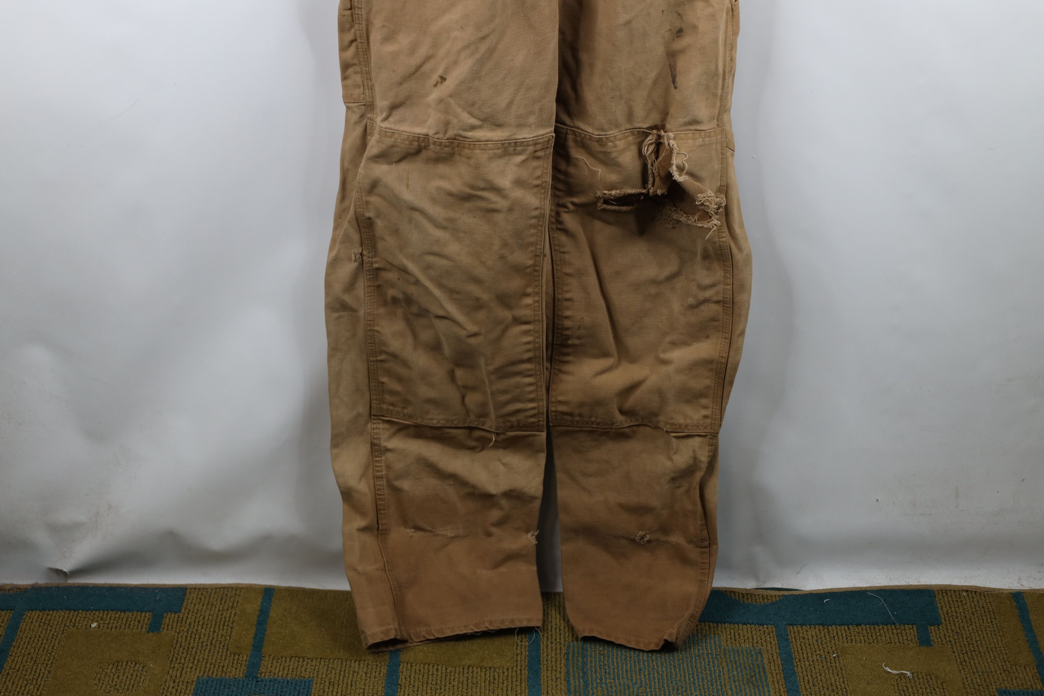 Carhartt Vintage 70s Carhartt Thrashed Double Knee Canvas Overalls Size US 36 / EU 52 - 19 Thumbnail