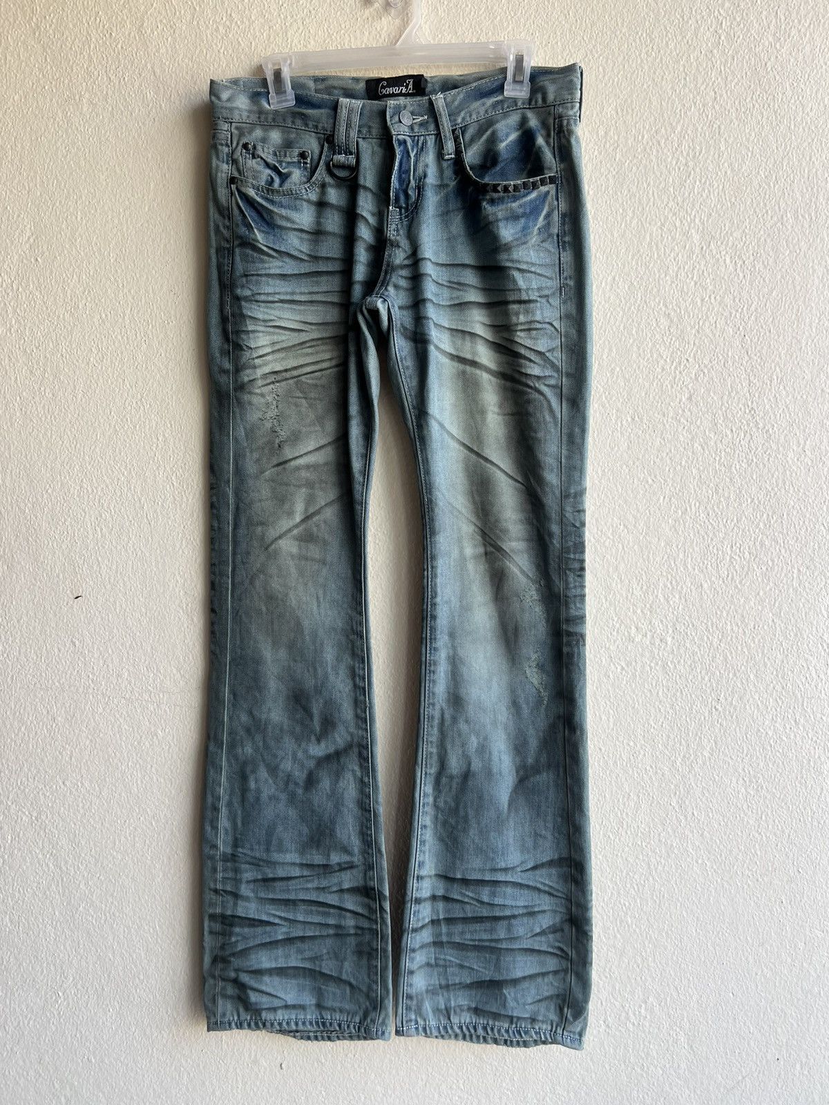 Vintage CavariA Japan Mud Denim Clawmark Bootcut Jeans Size US 30 / EU 46 - 21 Thumbnail