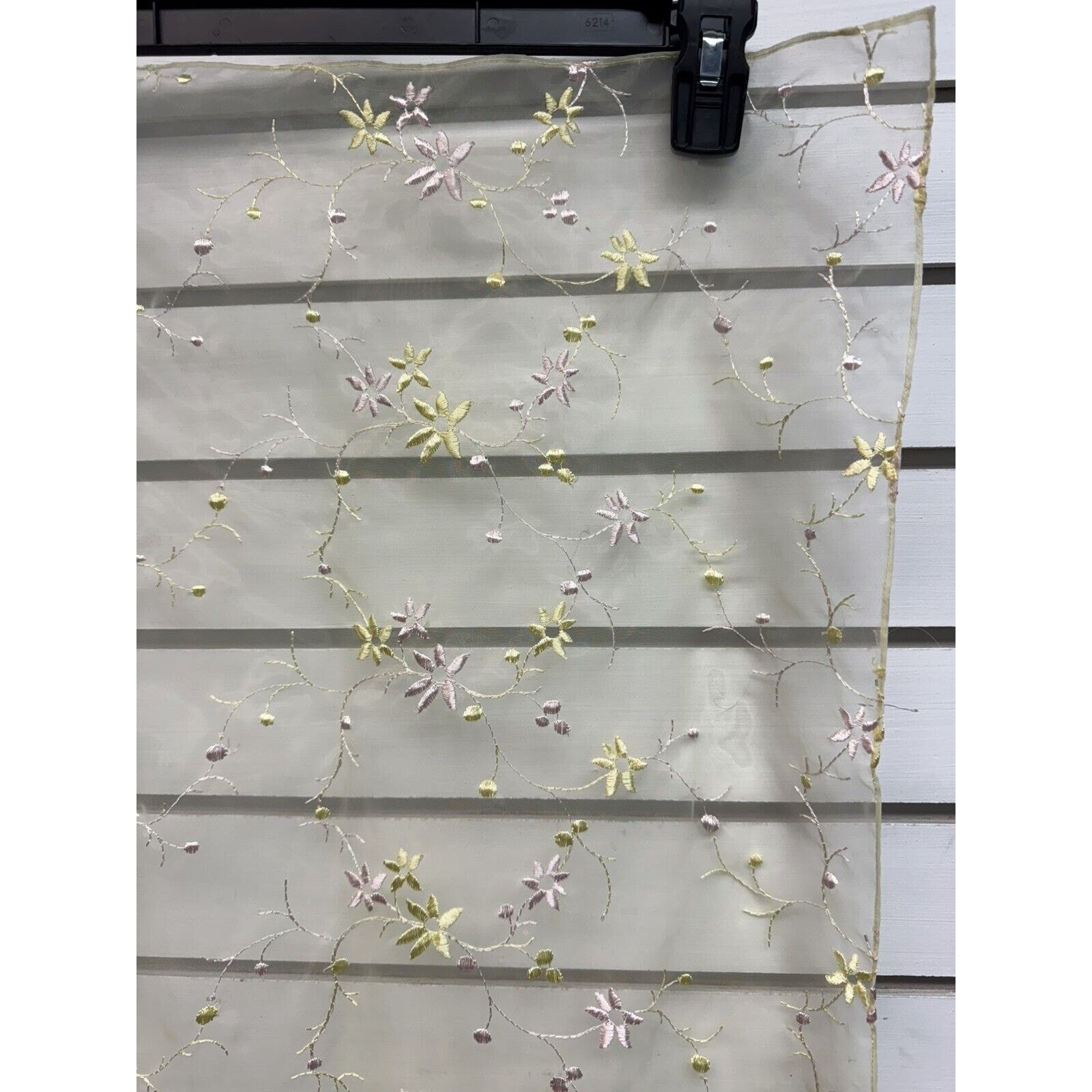 Other Vintage Sheer Scarf Dainty Embroidered Pastel Floral 79X16.5 Size ONE SIZE - 2 Thumbnail
