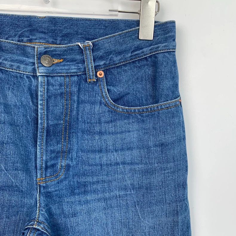 Gucci Gucci Size 25 Blue leather logo Donald Duck jeans trousers Size US 27 - 3 Thumbnail