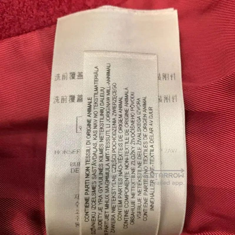 Burberry Burberry Red Wool Women's Coat XS. Size XS / US 0-2 / IT 36-38 - 6 Thumbnail