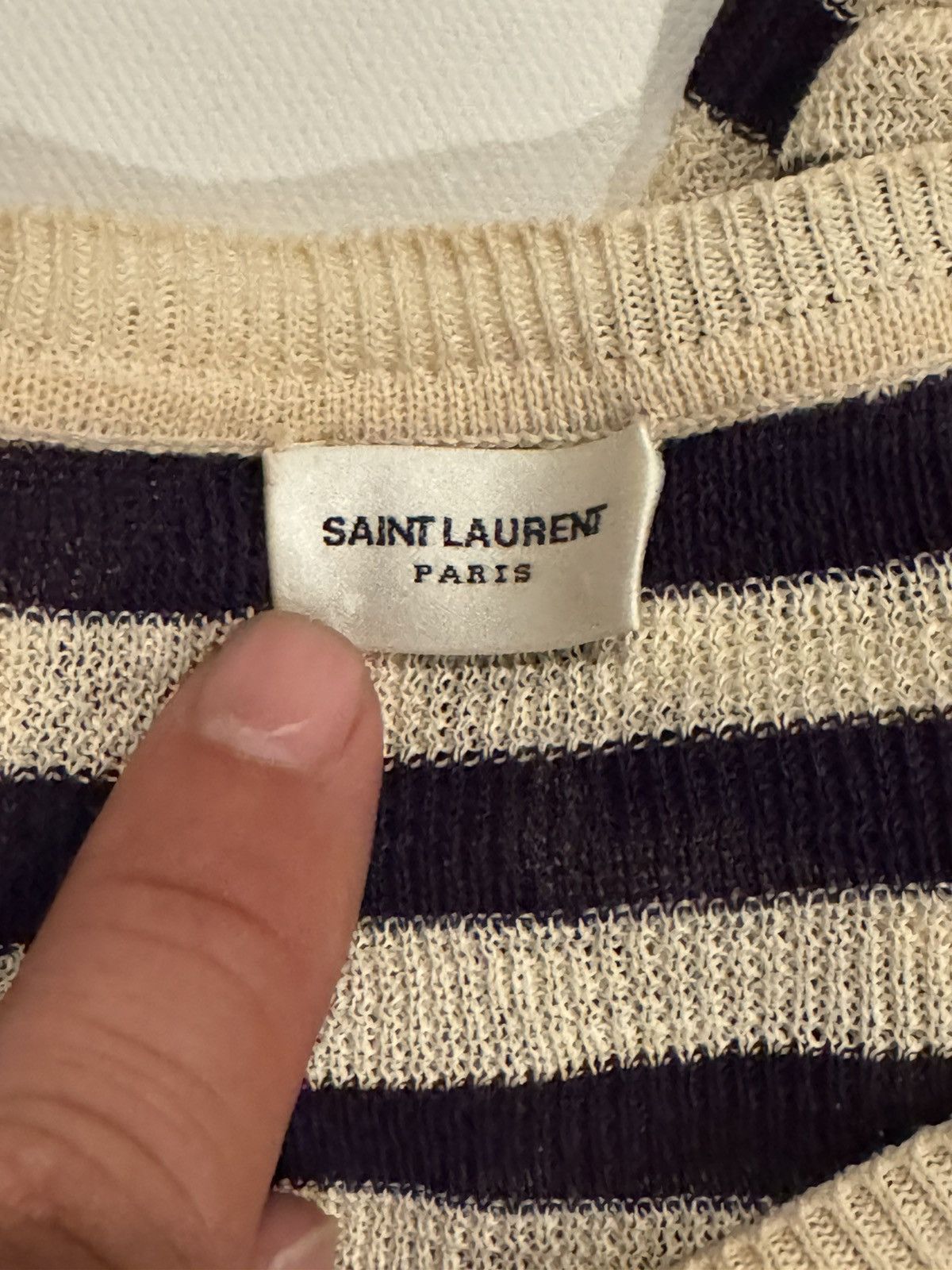 Saint Laurent Paris Saint Laurent striped ribbed-knit jumper Size US L / EU 52-54 / 3 - 3 Thumbnail