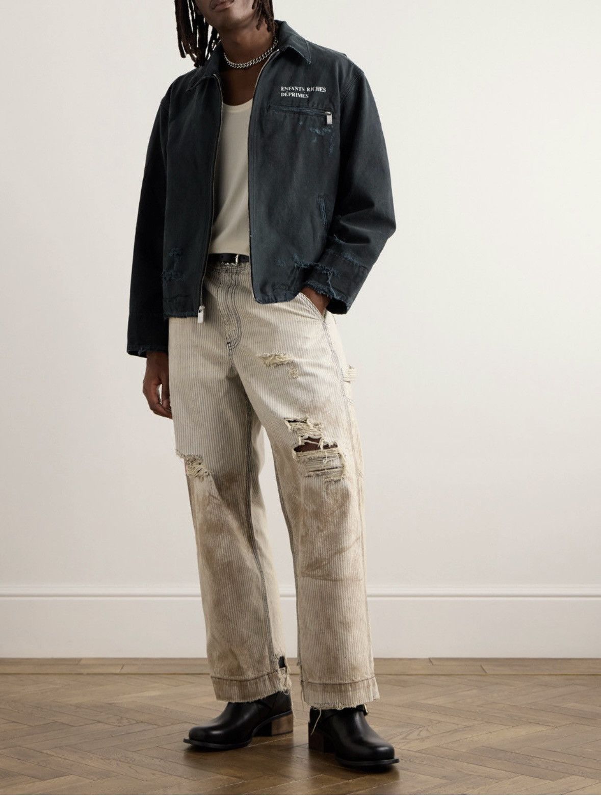 Enfants Riches Deprimes ERD Hickory Striped Paint Carpenter Pants Shuji Version Size US 36 / EU 52 - 4 Thumbnail