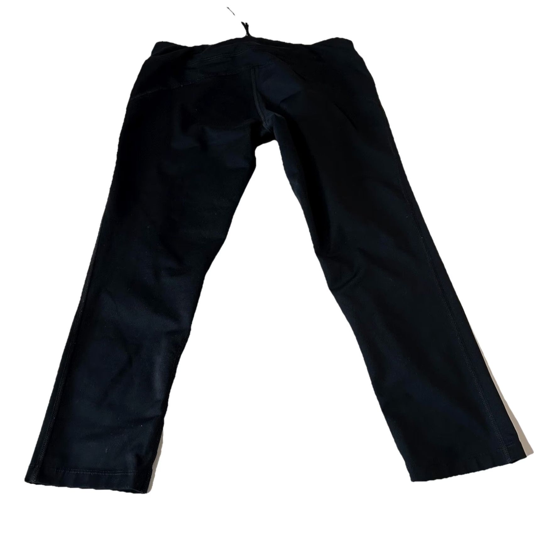 Nike VINTAGE? No. Nike Running Leggings Women M Black Dri Fit Drawstrings Yoga Workout 28x22 Nike Logo Zipper Back Pocket Size 32" / US 10 / IT 46 - 6 Thumbnail
