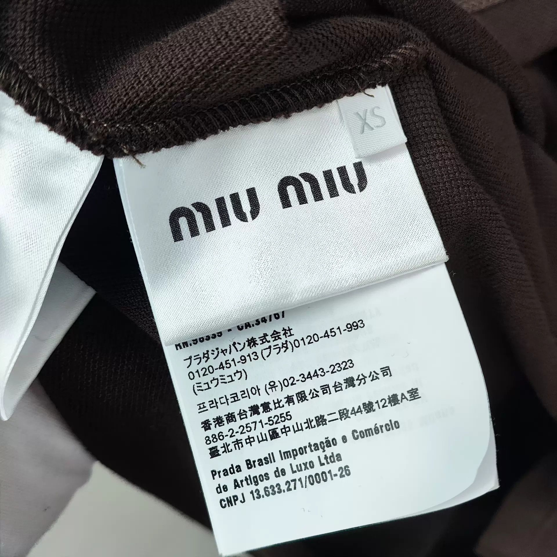 Miu Miu MIU MIU Brown Cotton Long Sleeve Polo Shirt XS Size US XS / EU 42 / 0 - 6 Thumbnail