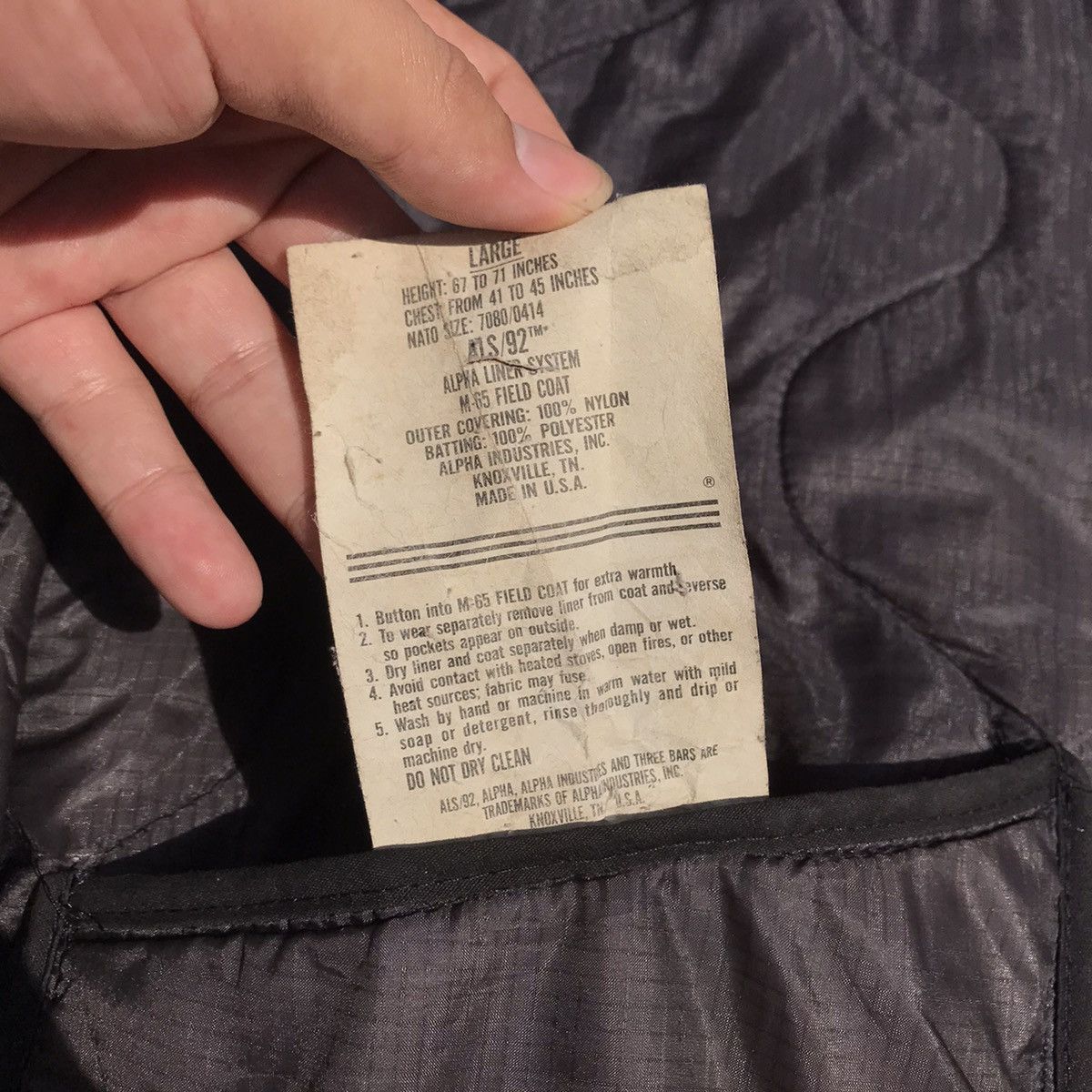 Alpha Industries vintage Alpha Industries Bomber 2way Liner alpha liner syste Size US XL / EU 56 / 4 - 6 Thumbnail