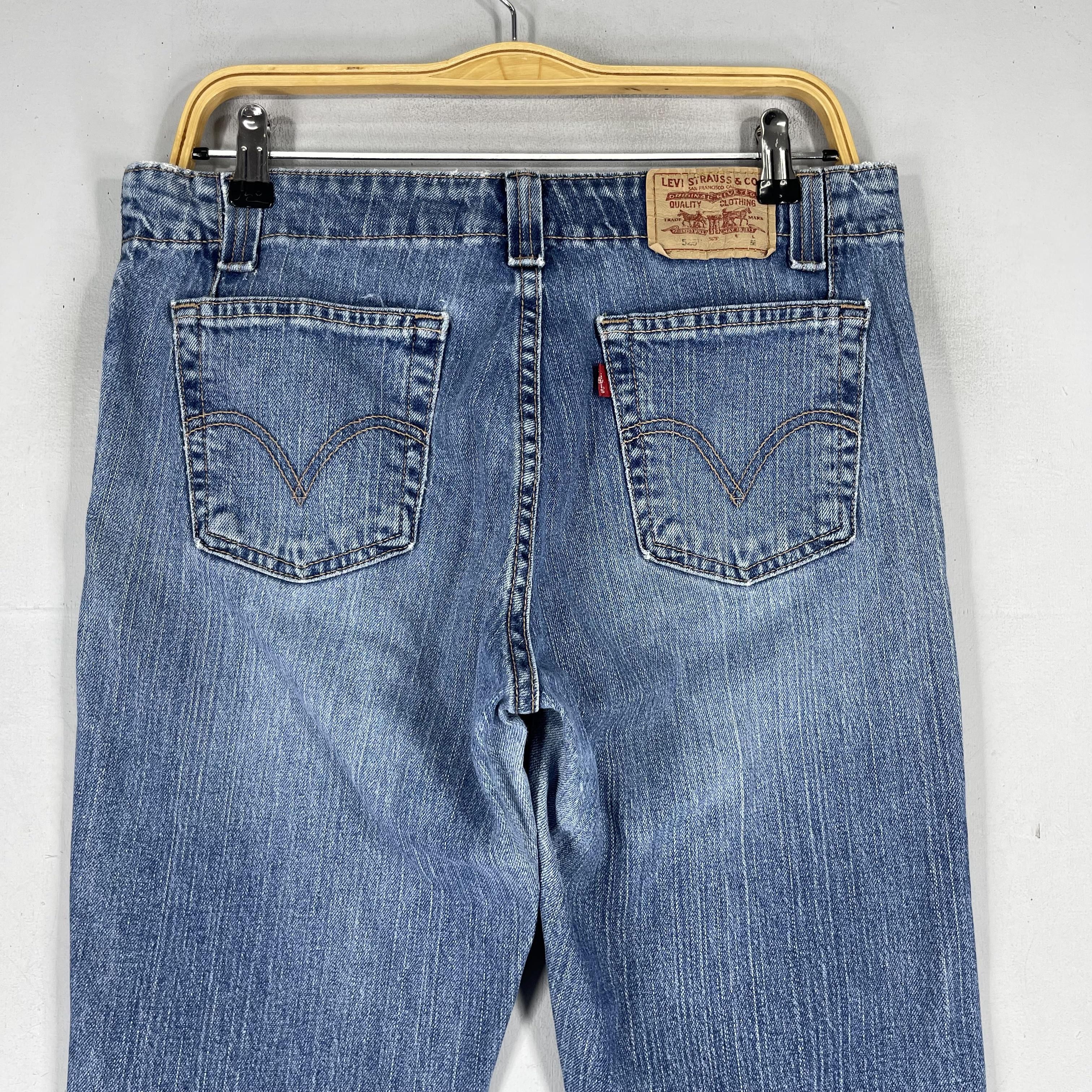 Levi's × Vintage Size 33 Vintage Levis 525 Distressed Low Bootcut Women Jeans Size 33" - 6 Thumbnail