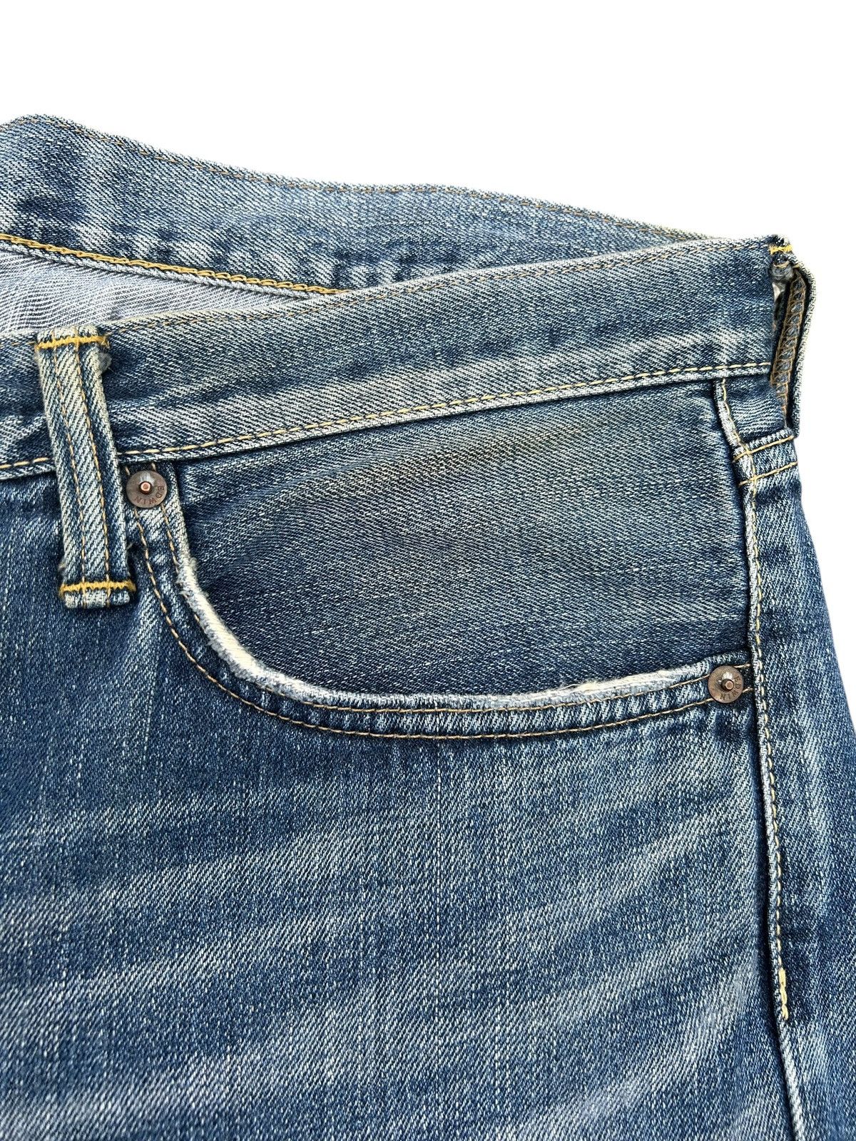 Kapital Buckle Back Vintage Edwin Selvedge Distressed Denim Jeans Size US 37 - 8 Thumbnail