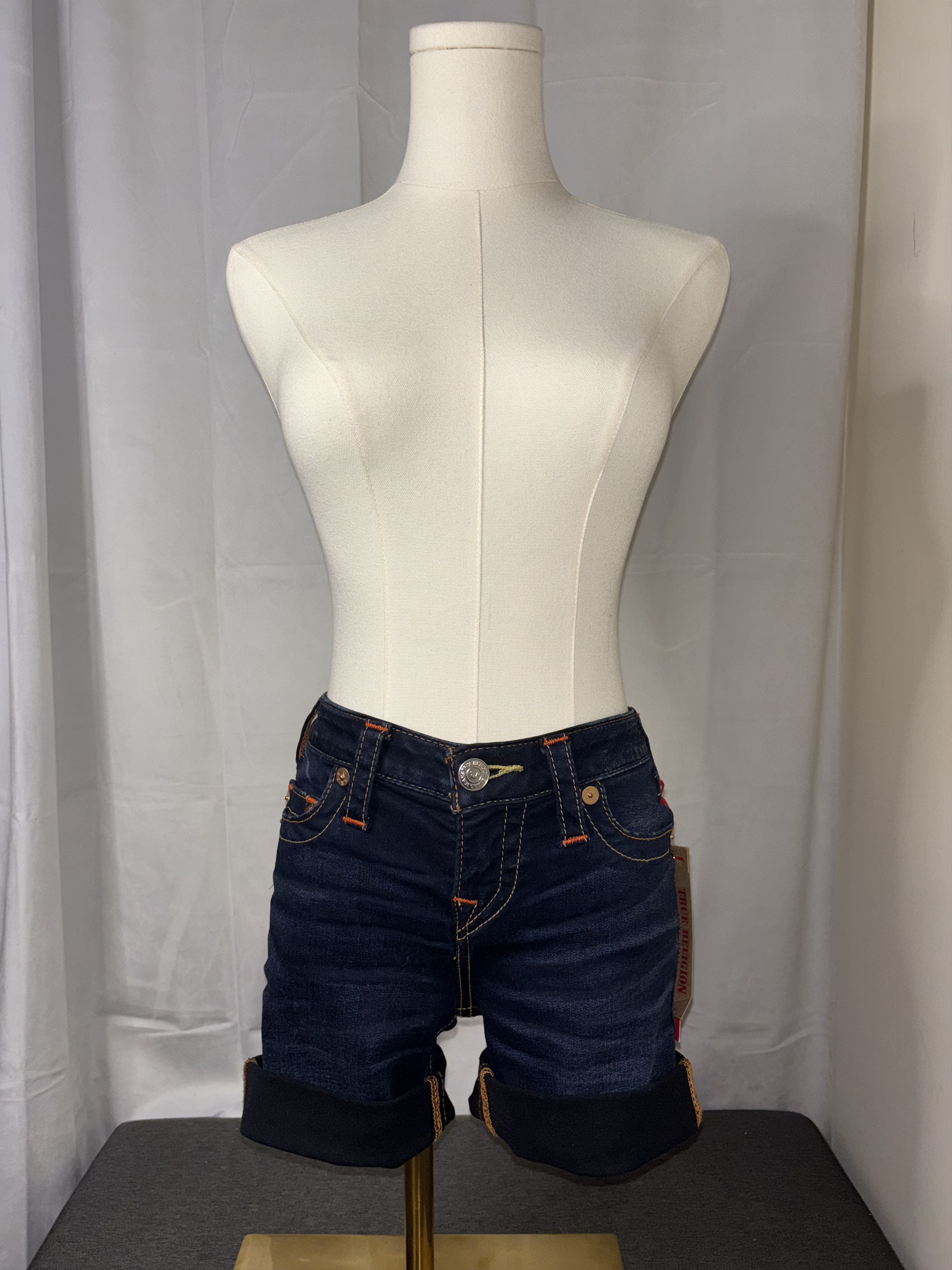 True Religion True Religion Jayde Mid-Rise Women's Shorts Navy (24) Size 24" / US 00 / IT 34 - 2 Thumbnail