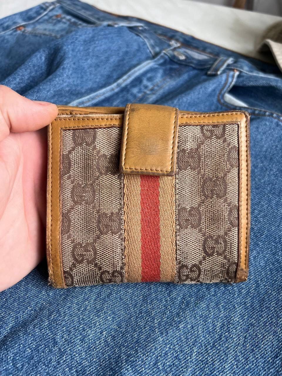 Gucci Vintage 00s Gucci wallet leather monogram GG Logo Y2K Size ONE SIZE - 2 Thumbnail