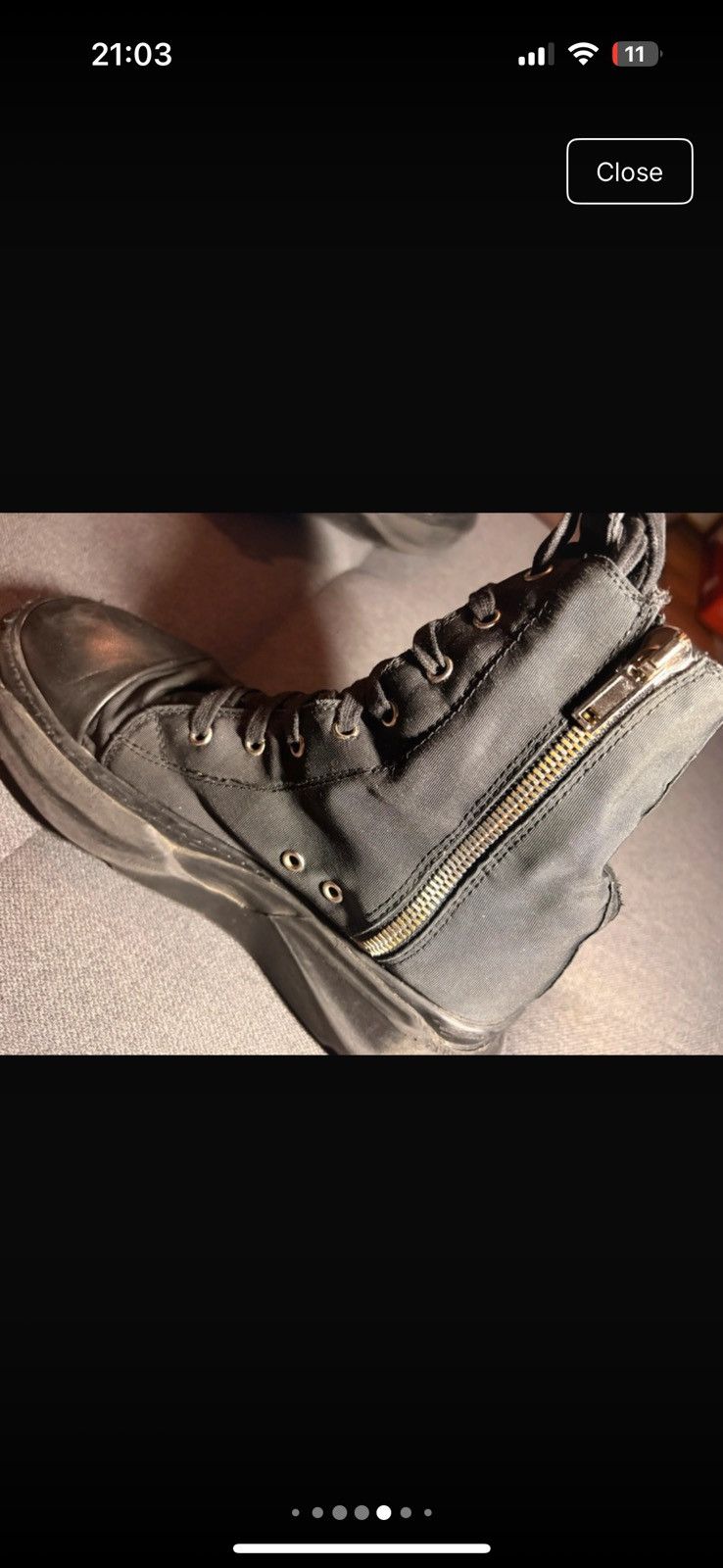 Rick Owens Drkshdw Mens rick owens DRKSHDW abstract high top Black Trainers 44 Size US 11 / EU 44 - 7 Thumbnail