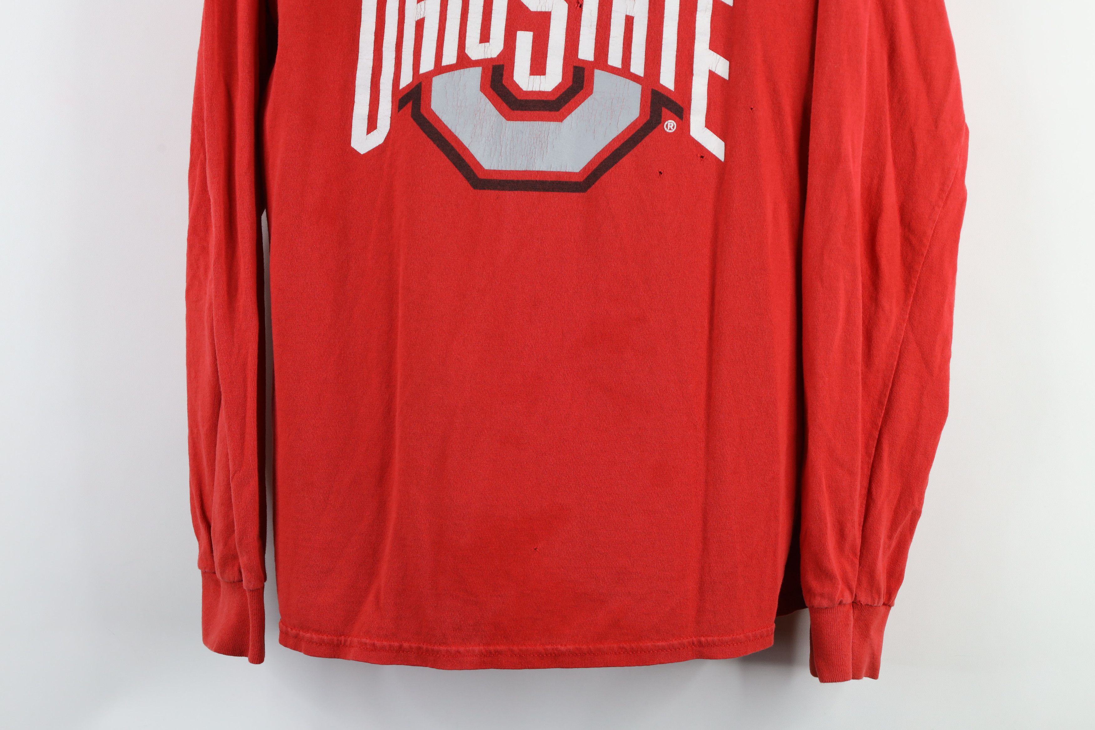 Vintage Vintage 90s Ohio State University Long Sleeve T-Shirt Red Size US M / EU 48-50 / 2 - 3 Thumbnail