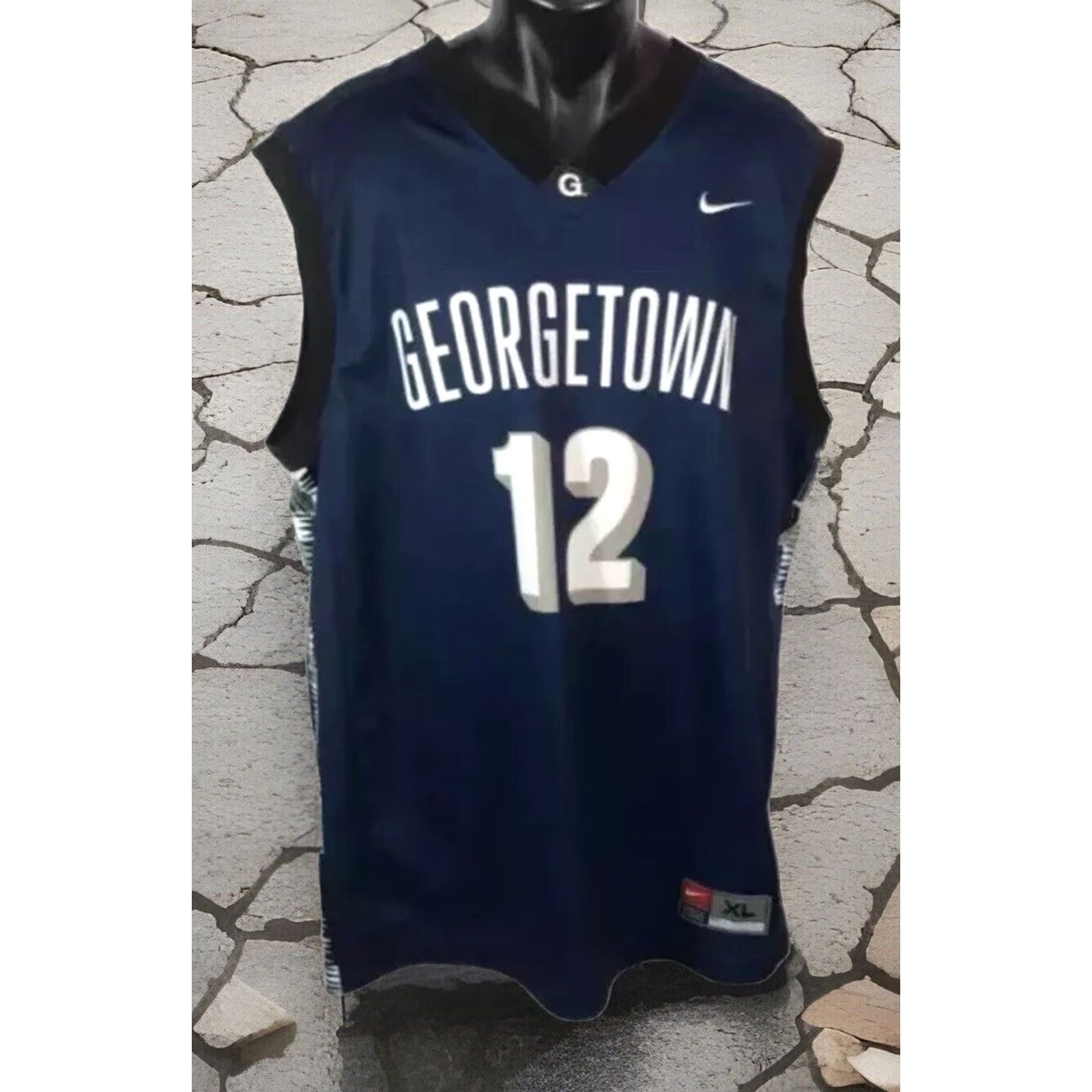 Nike VINTAGE Mens Nike Team NCAA University Of Georgetown Hoyas #12 Basketball Jersey XL Blue Jersey Basketball Mens XL Nike Team Hoyas Size US XL / EU 56 / 4 - 2 Thumbnail