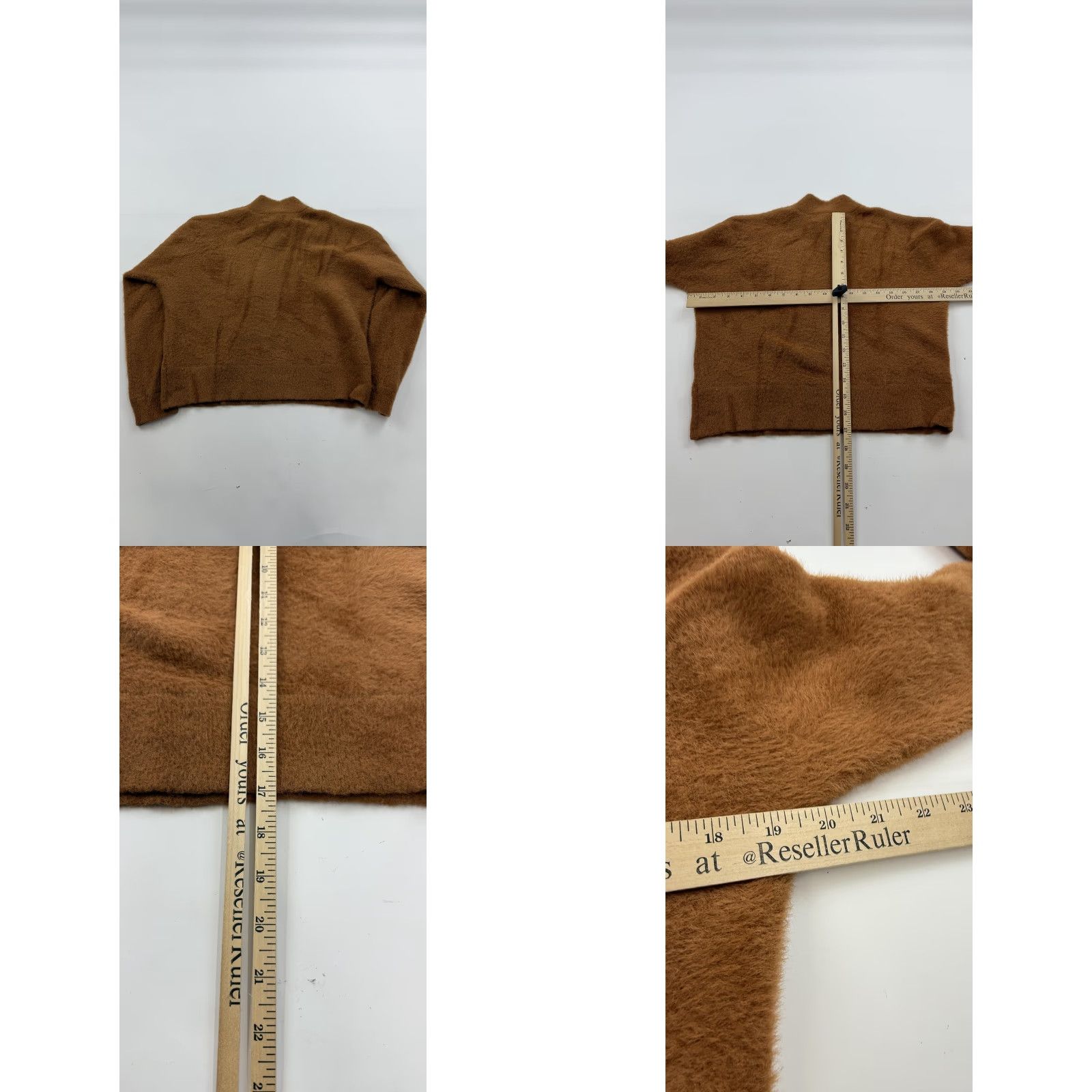 Bailey 44 Bailey 44 Sweater Womens Large Brown Fuzzy Mock Neck Pullover Size L / US 10 / IT 46 - 8 Thumbnail