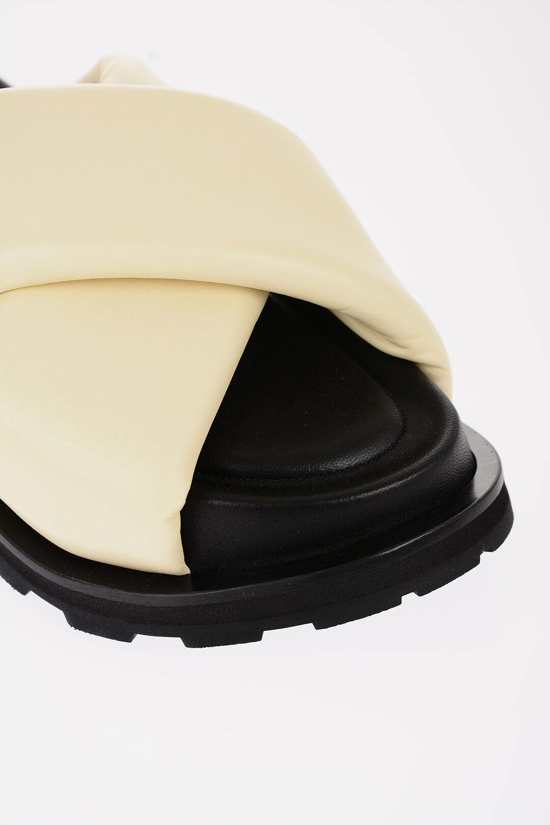 Jil Sander og1mm1225 Criss Cross Designed Leather Sandals in Yellow Size US 5 / IT 35 - 4 Thumbnail