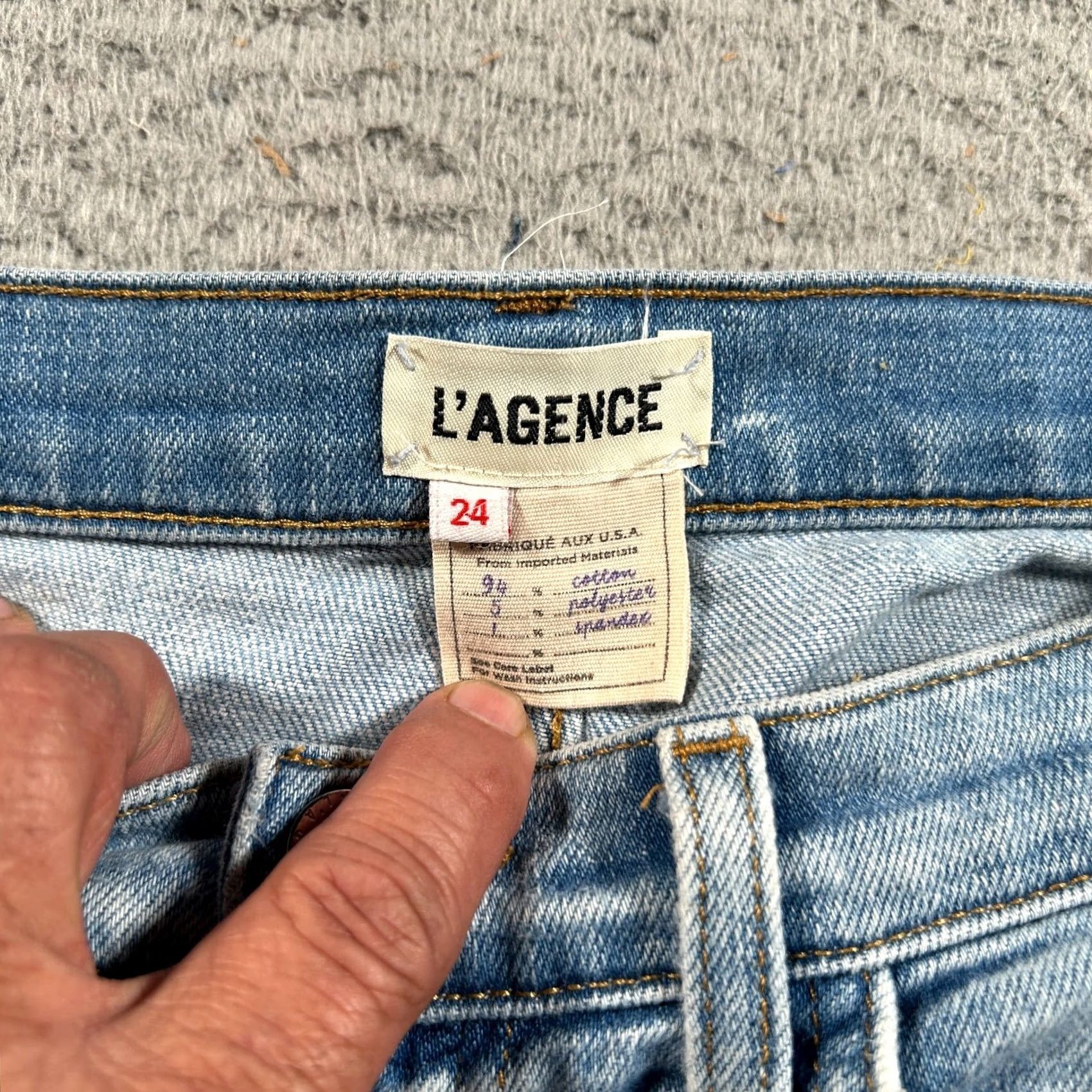 L'AGENCE L'AGENCE El Matador Jeans Women 26x24 Blue High Rise Slim Skinny Distressed Denim Zip Tapered Modern 90s style Mens Womens Guess? Size 26" / US 2 / IT 38 - 3 Thumbnail