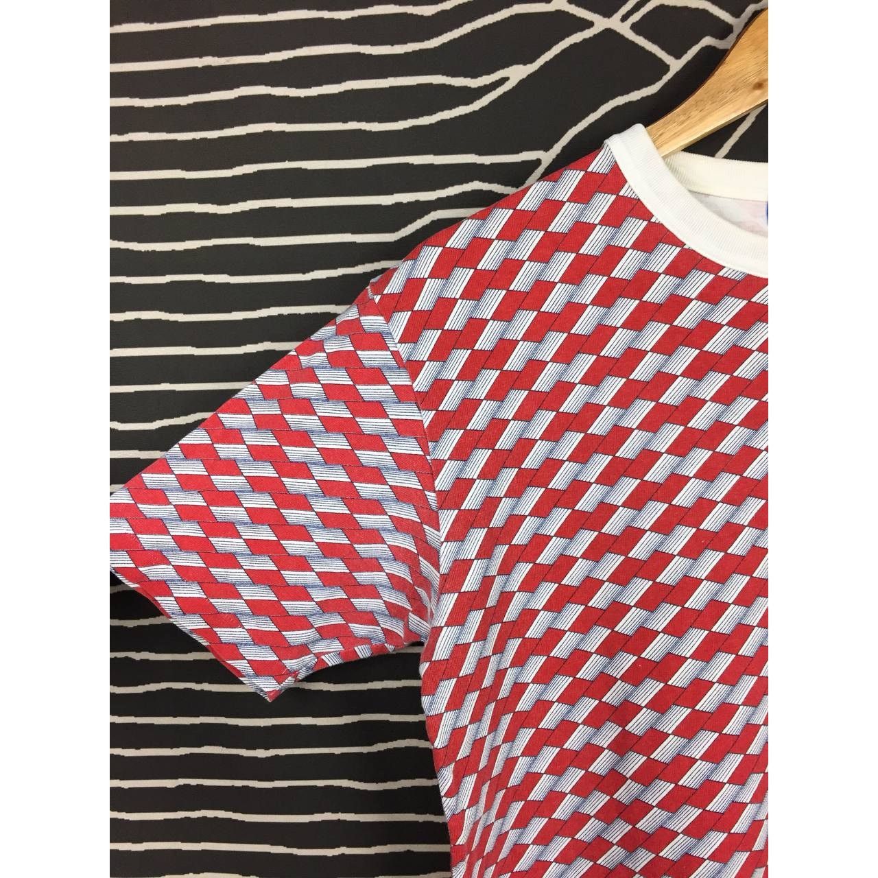 ABAHOUSE Vtg Abahouse Trippy Woven Design All Over Print Tee Size US M / EU 48-50 / 2 - 4 Thumbnail