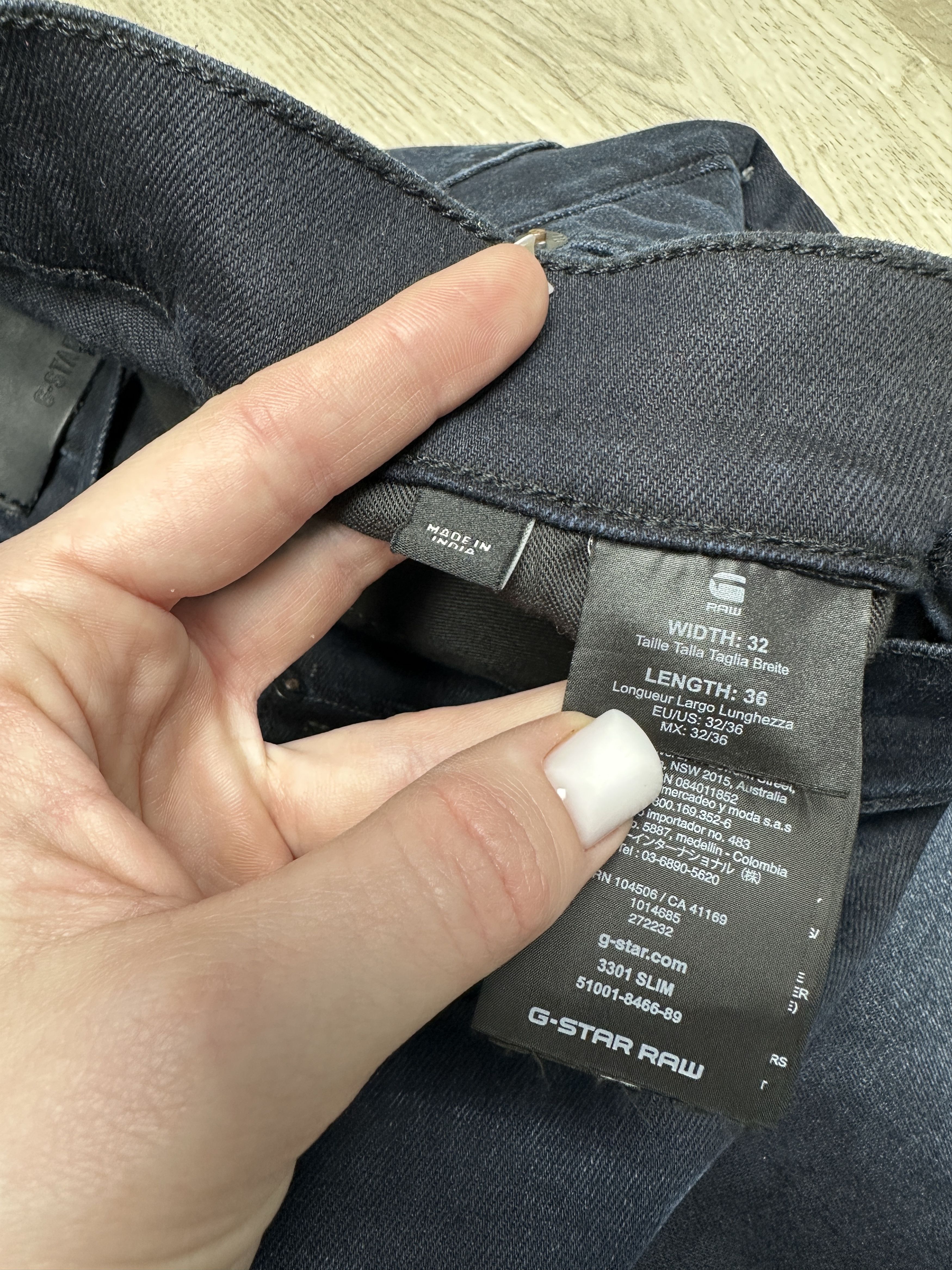 G-Star G Star Raw 3301 Slim Mens Denim Pants Jeans Size US 32 / EU 48 - 4 Thumbnail