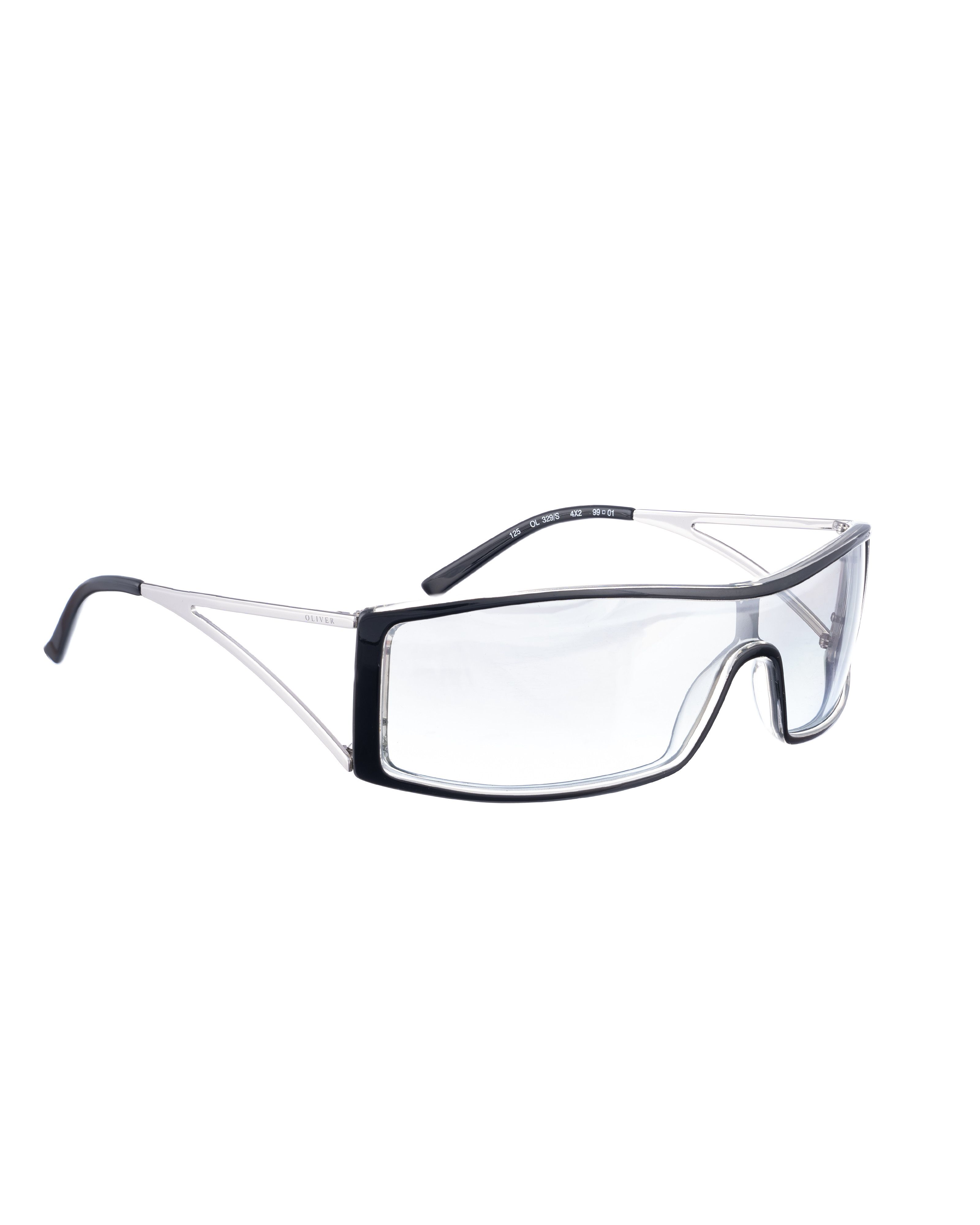 Valentino Oliver by Valentino '00s Silver Mirror Cut Out Sunglasses Size ONE SIZE - 2 Thumbnail